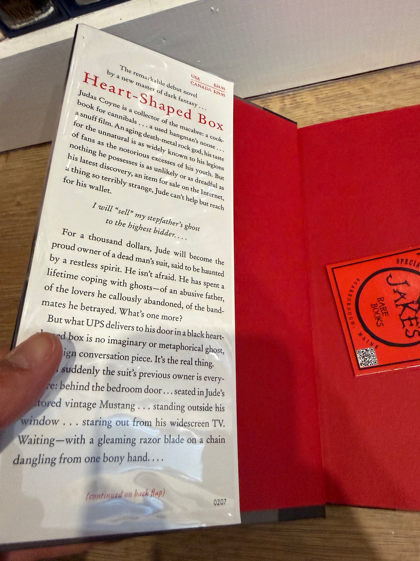Joe Hill, Heart Shaped Box, First Edition INSCRIBED, Harper Collins