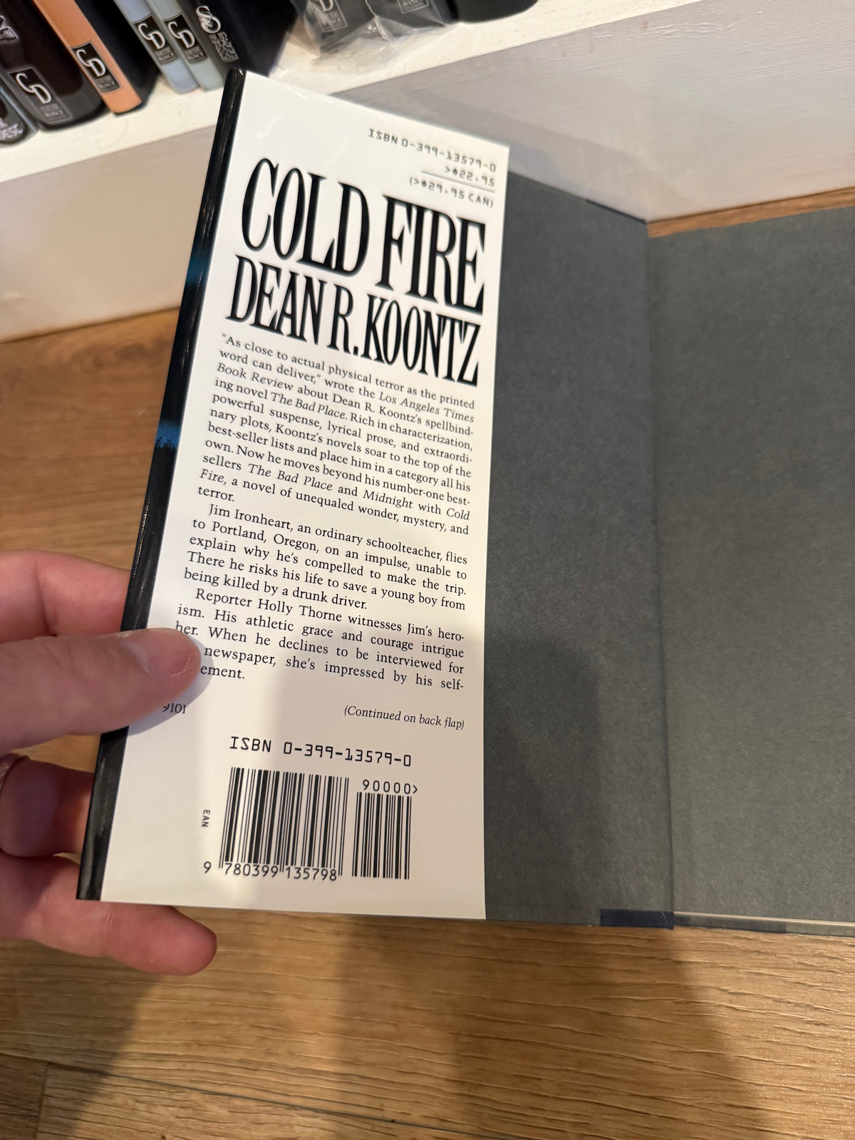 Dean Koontz, Cold Fire, First Edition, Putnam