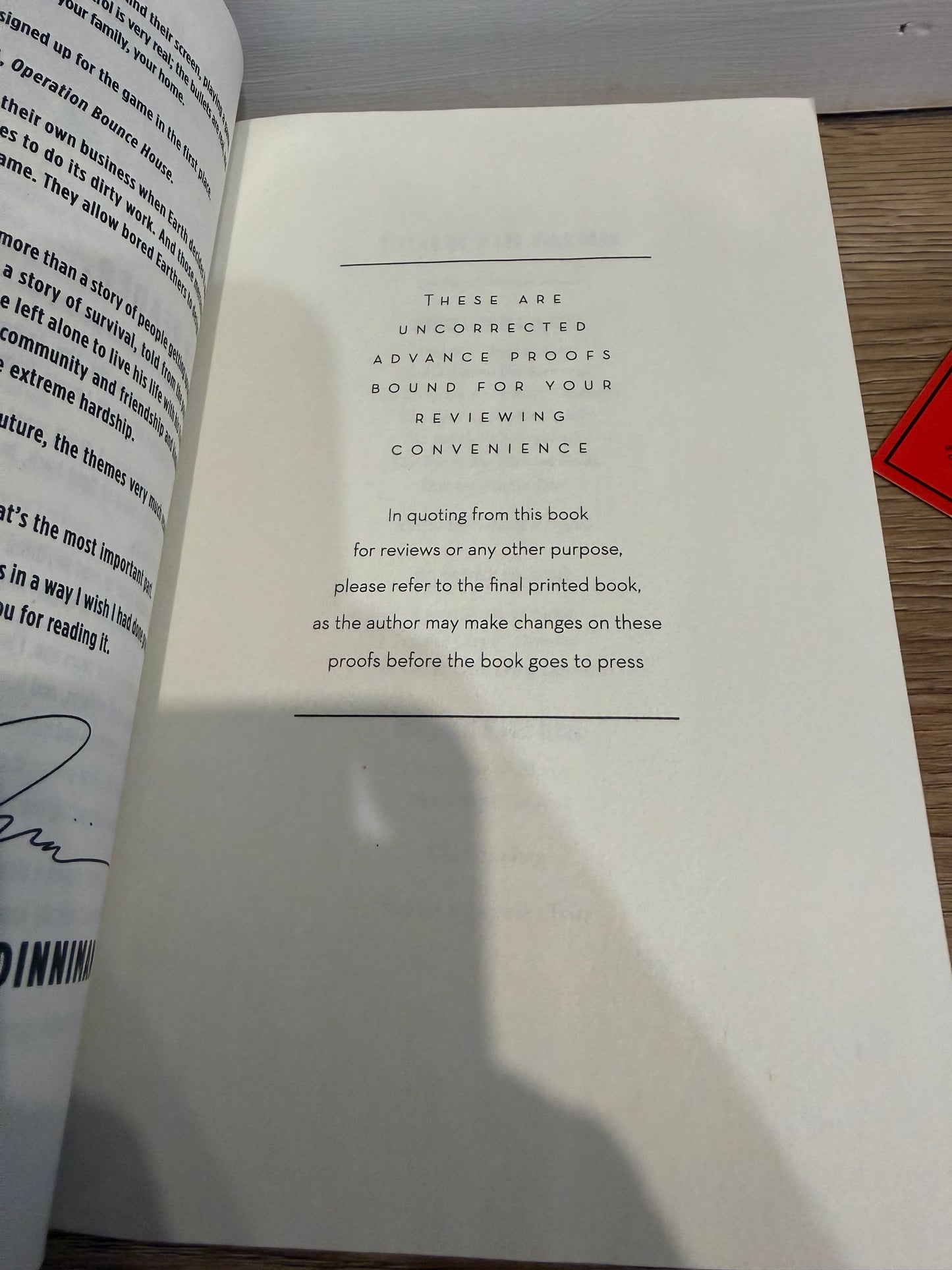 Matt Dinniman, Operation Bounce House, Uncorrected Proof/ARC, SIGNED, Ace Publishing