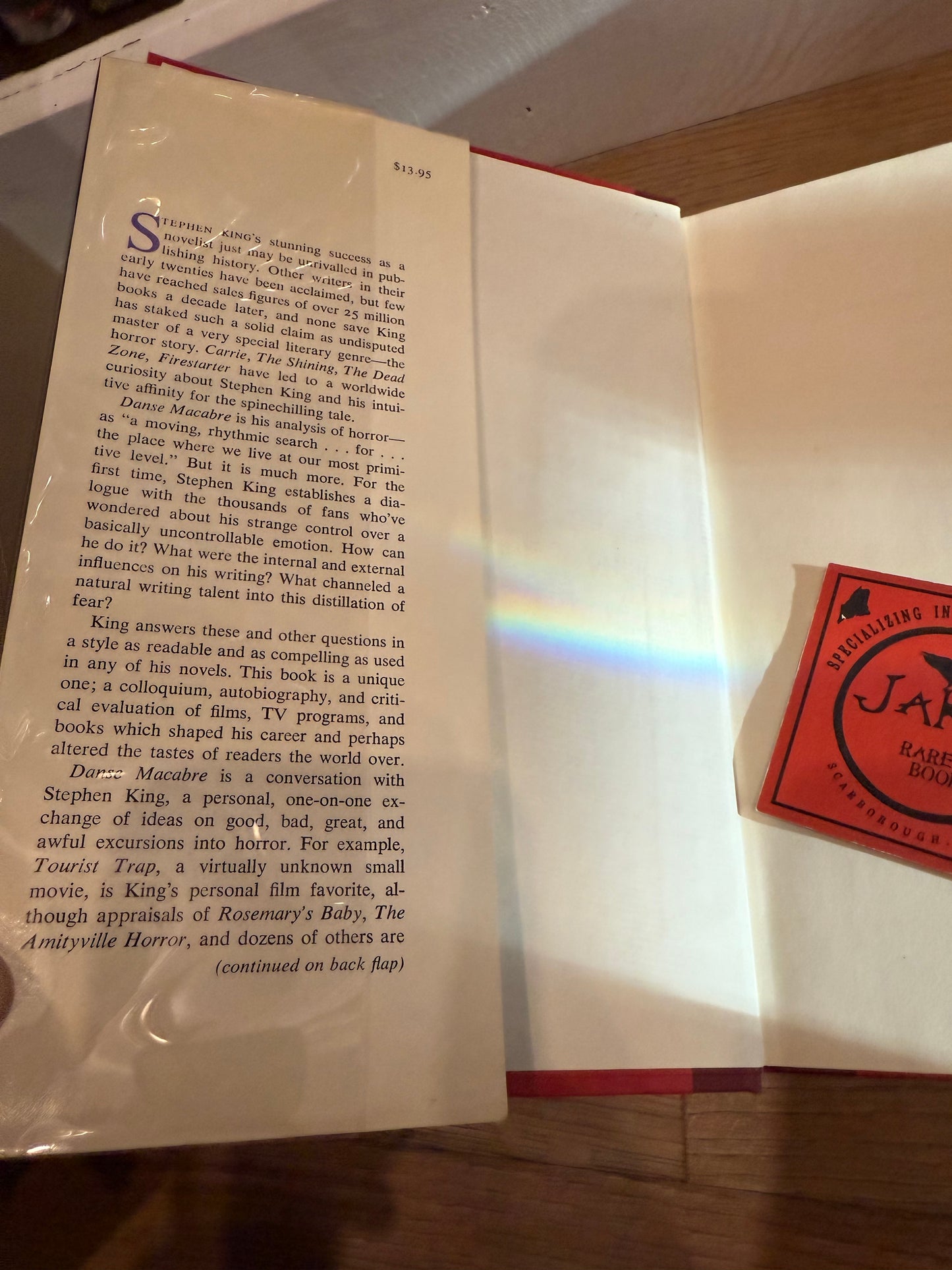 Stephen King, Danse Macabre, First Printing, Signed and Dated