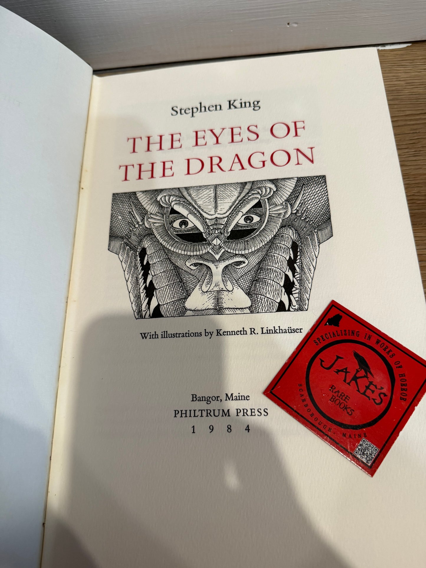 Stephen King, Eyes of the Dragon, Signed/Limited #985, Philtrum Press