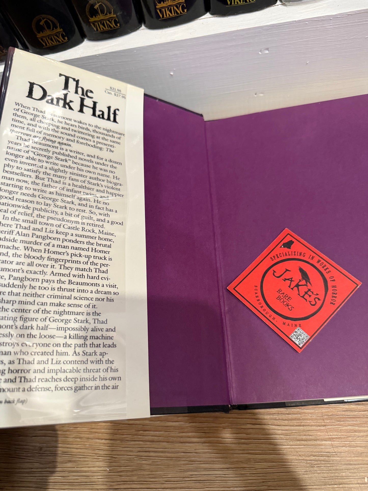 Stephen King, The Dark Half, First Edition, Viking Press