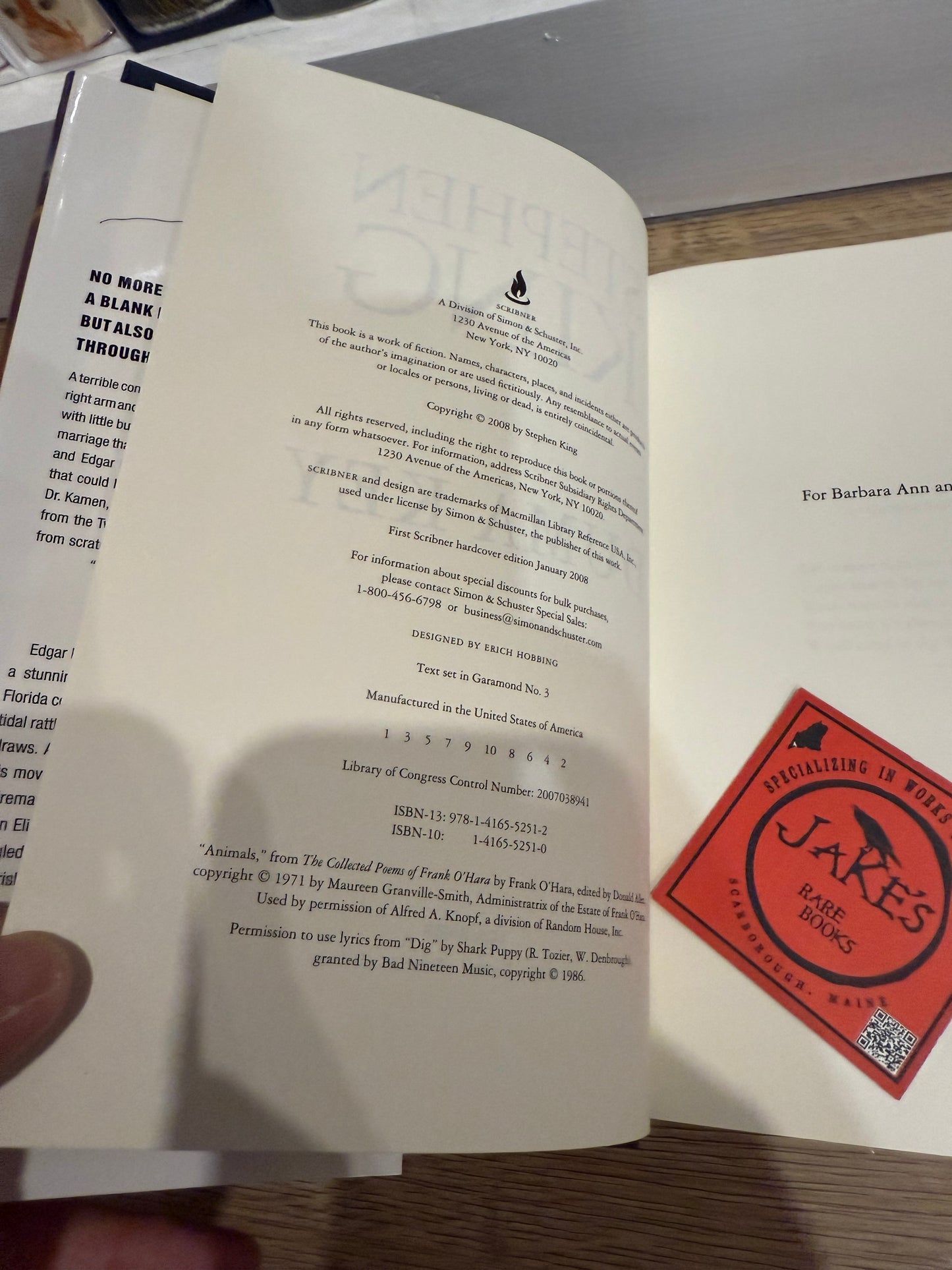 Stephen King, Duma Key, First Printing, Scribner