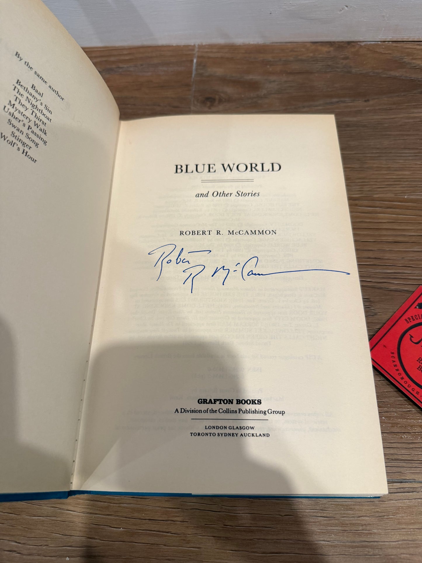 Robert McCammon, Blue World, UK First Edition, SIGNED
