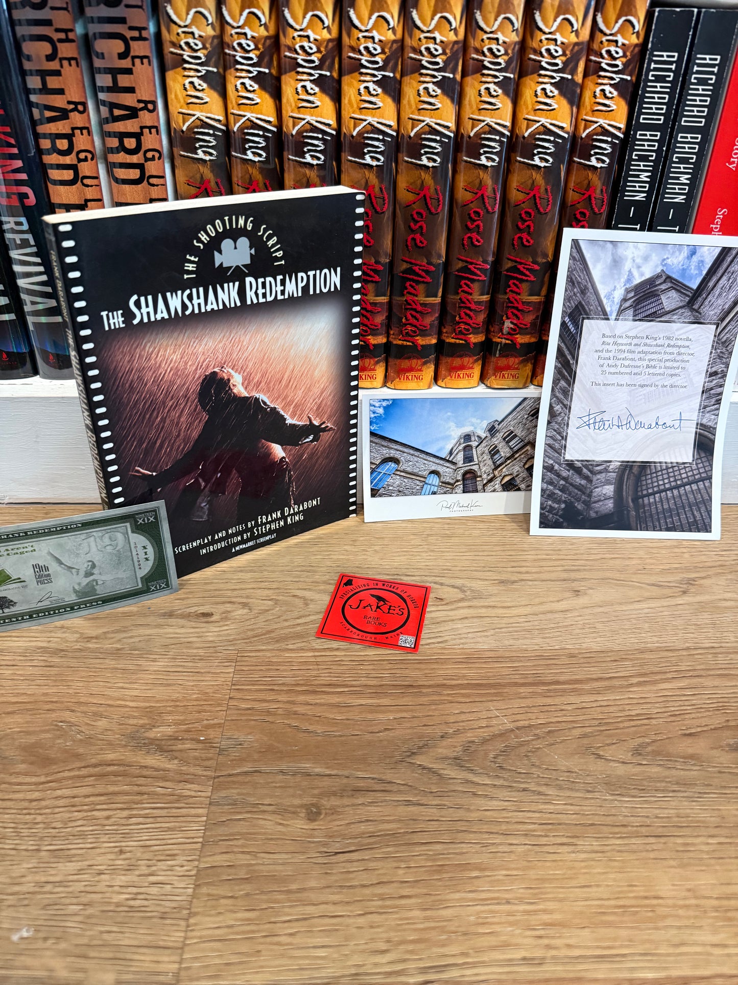 The Shawshank Redemption, Shooting Script, with Darabont Signature Plate and Extras!