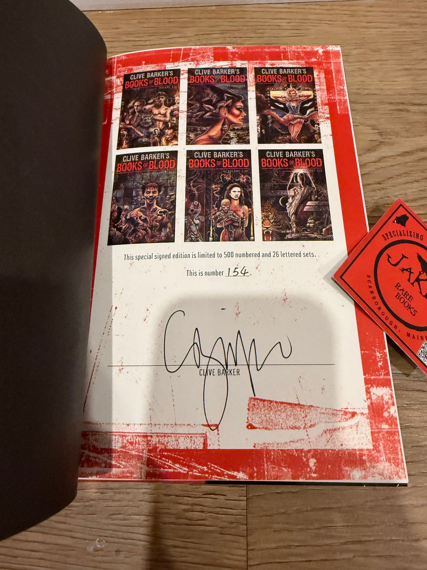Clive Barker, Books of Blood, Signed/Limited #154, Subterranean Press