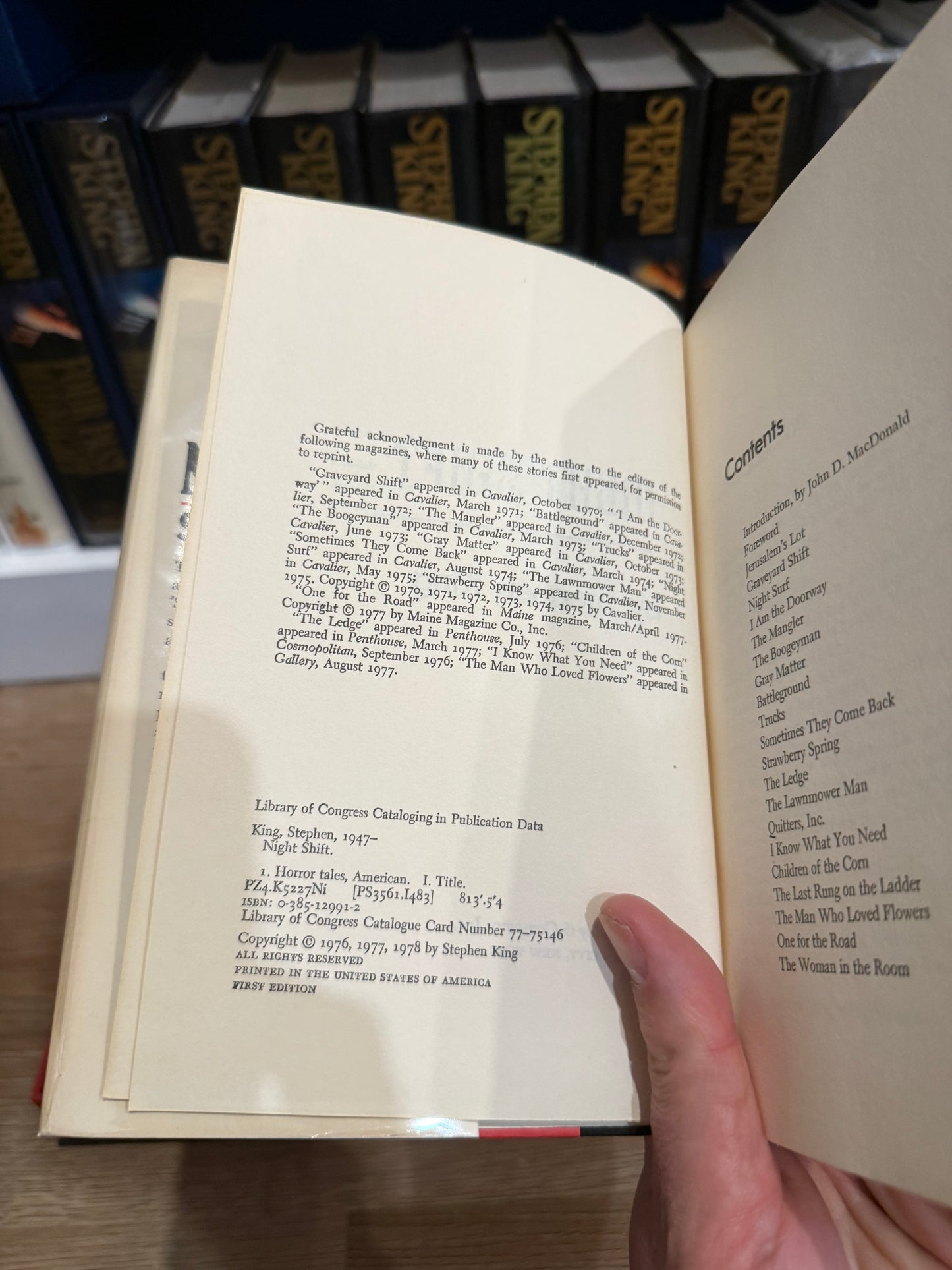 Stephen King, Night Shift, First Edition, Doubleday Publishing