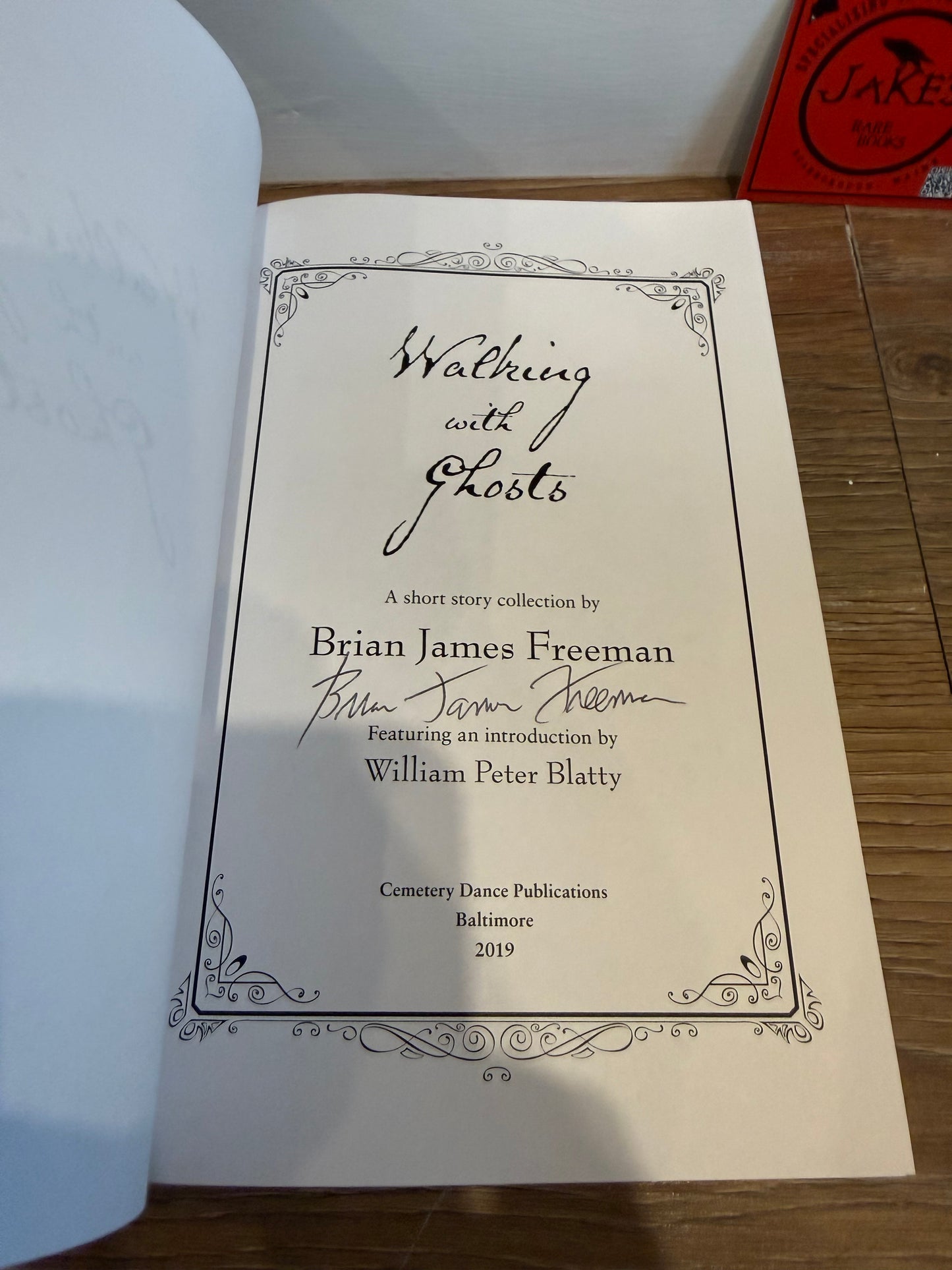 Brian James Freeman, Walking With Ghosts, SIGNED, Advanced Reader’s Copy, Cemetery Dance