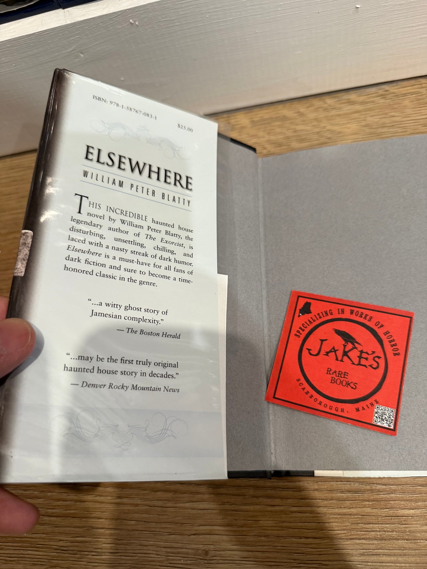 William Peter Blatty, Elsewhere, Signed/Limited #256, Cemetery Dance