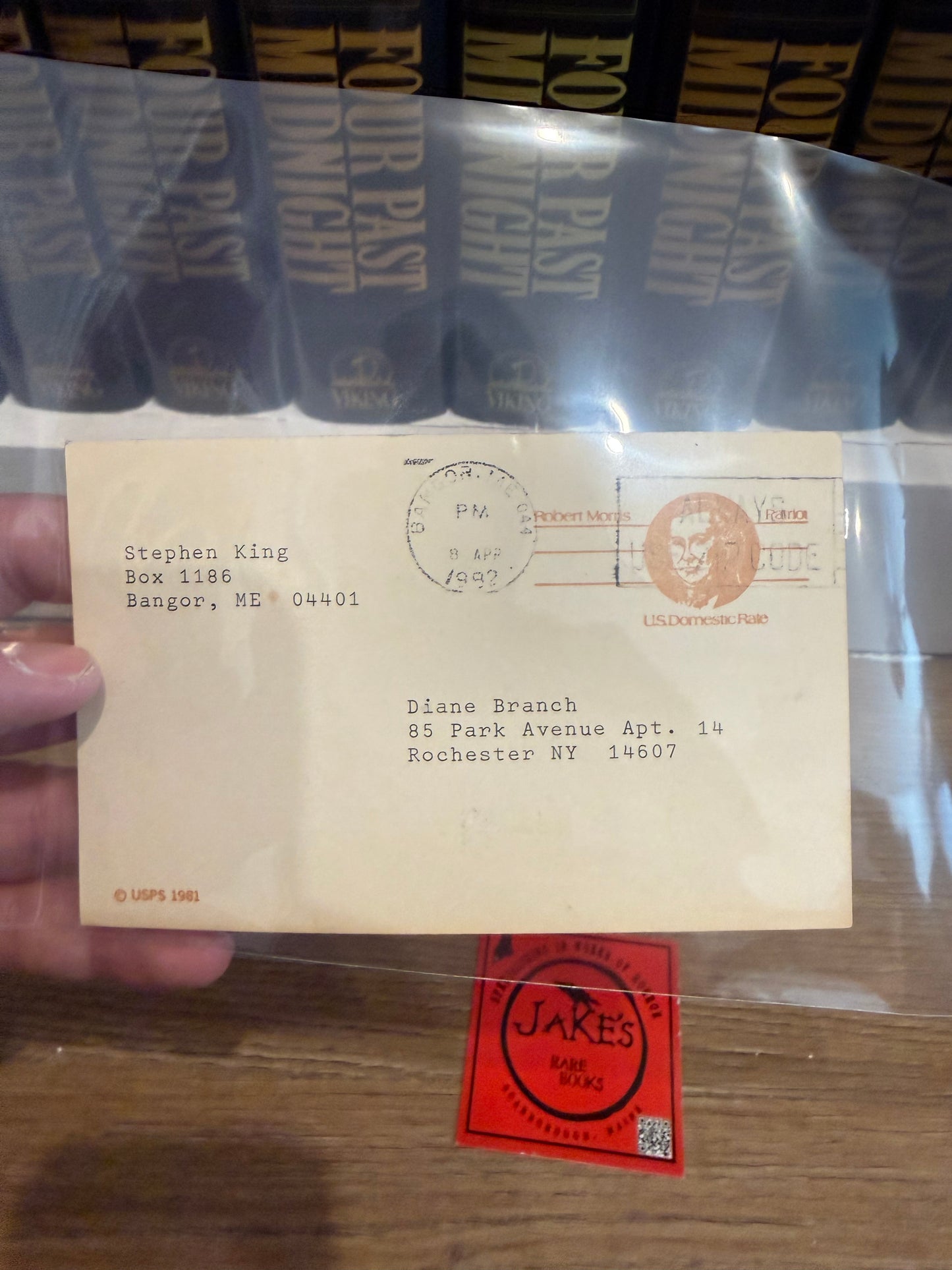 Stephen King, Signed and Personalized Postcard