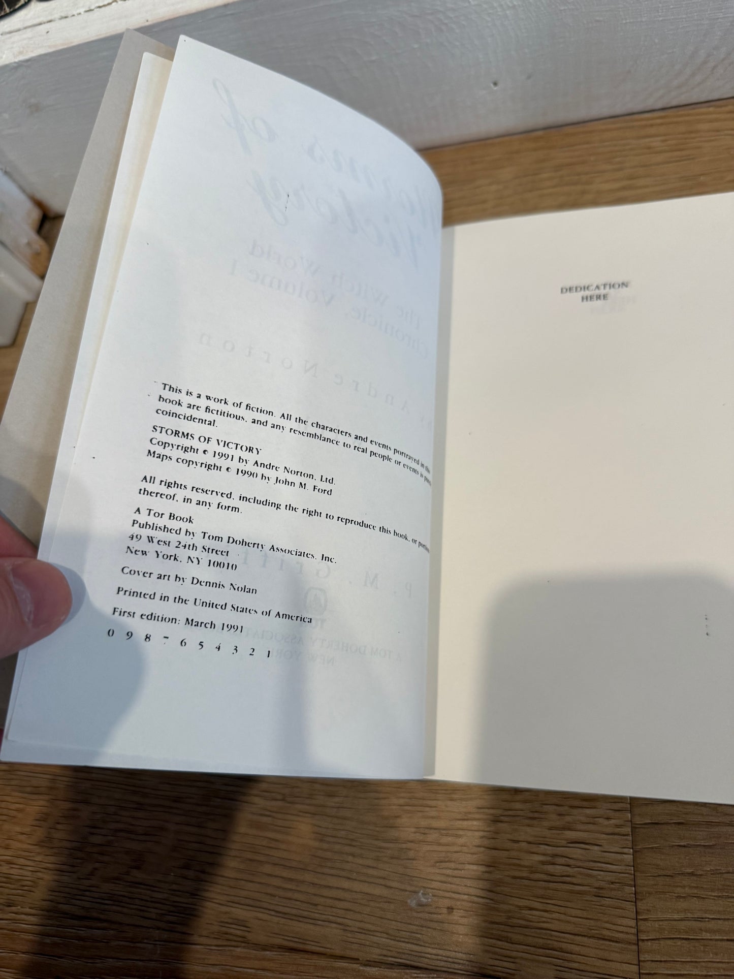 Andre Norton, Storms of Victory, Uncorrected Proof, TOR Publishing