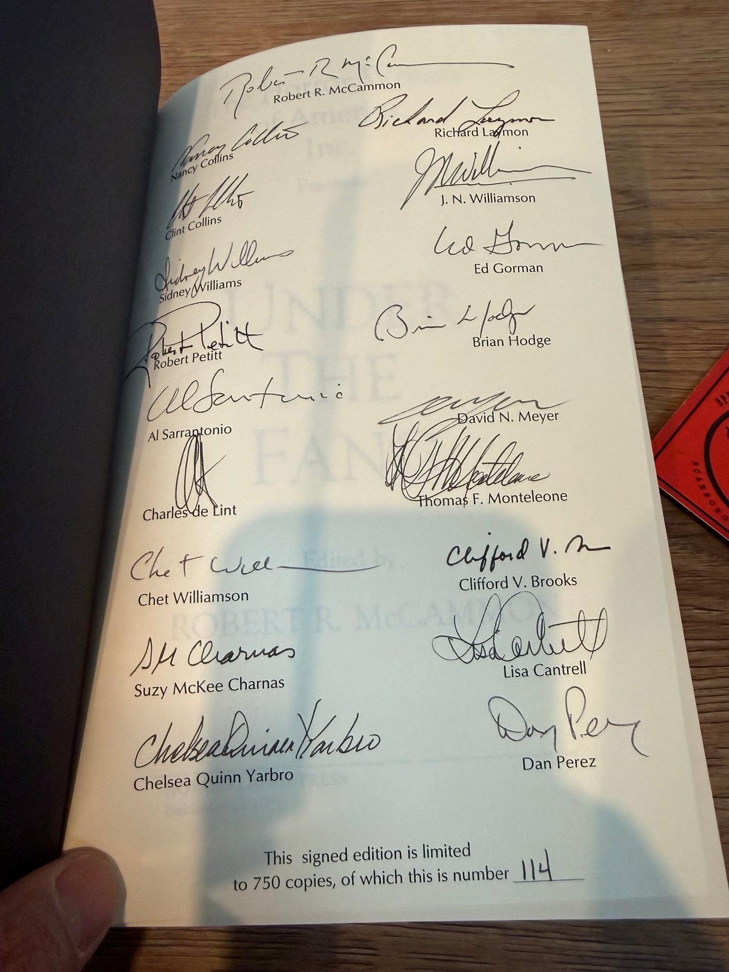 Under the Fang, Signed/Limited #114, Horror Writers of America