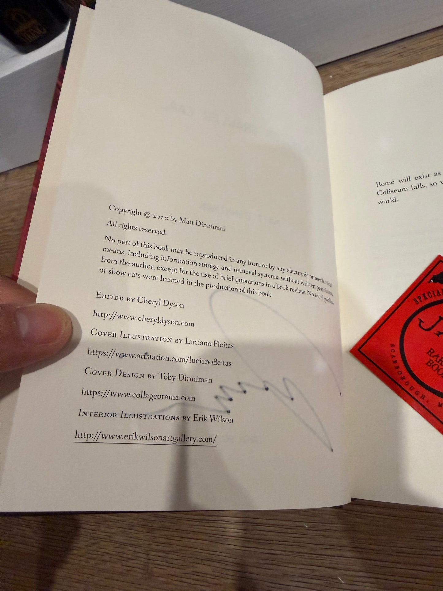 Matt Dinniman, Dungeon Crawler Carl, First Edition HARDCOVER, SIGNED, Dandy House