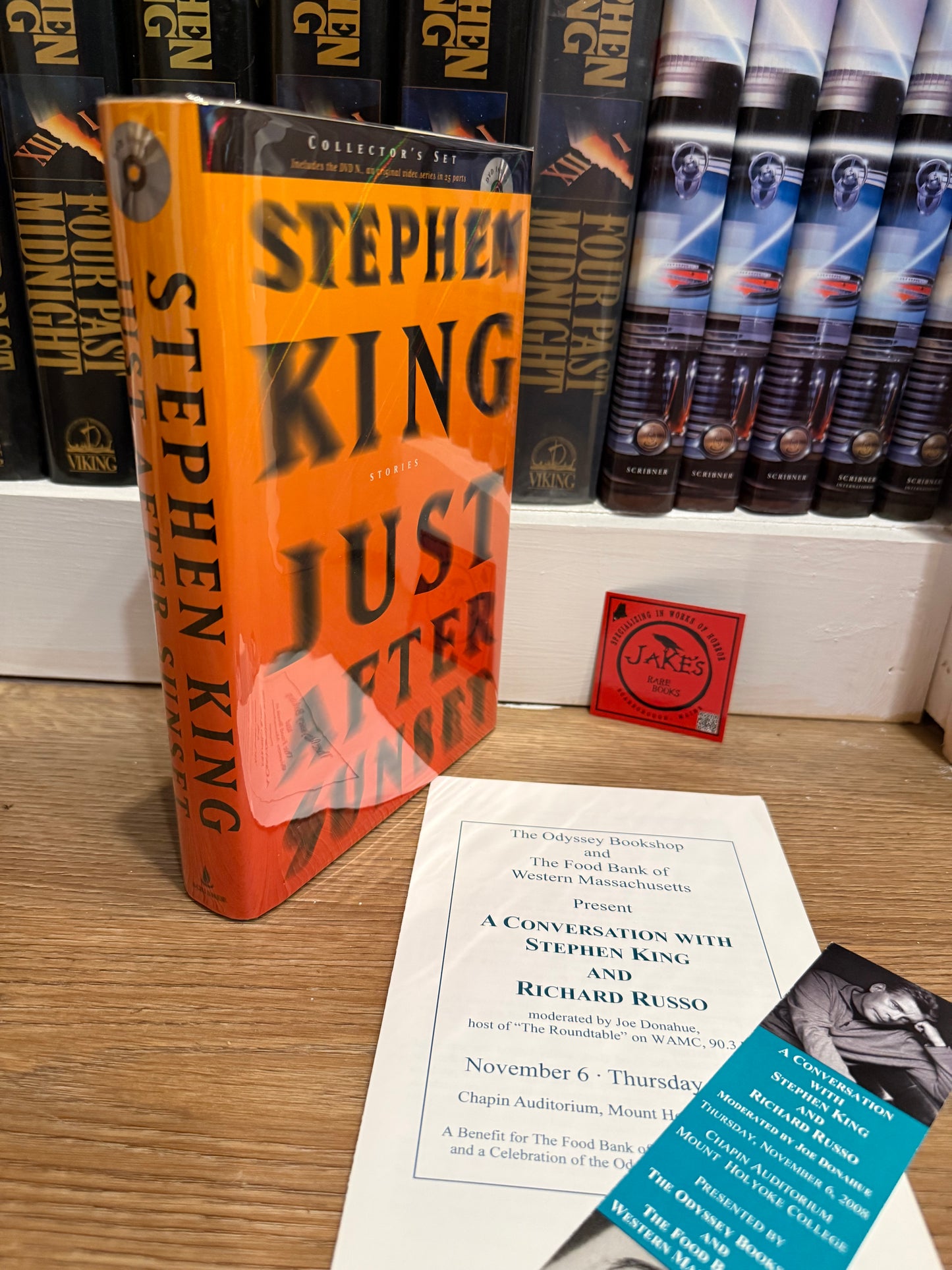 Stephen King, Just After Sunset, SIGNED Special DVD Edition, Scribner