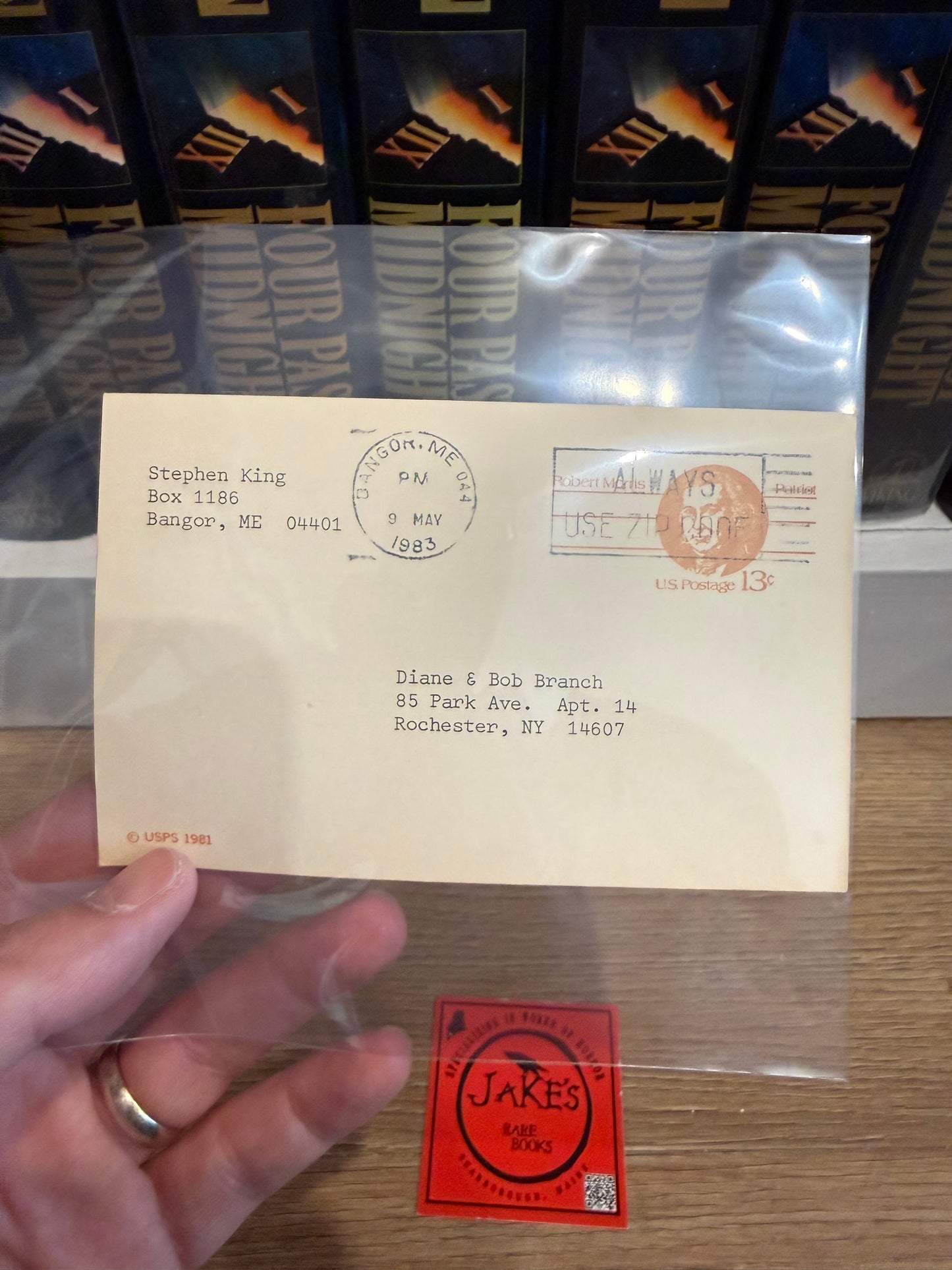 Stephen King, Personalized and Signed Postcard