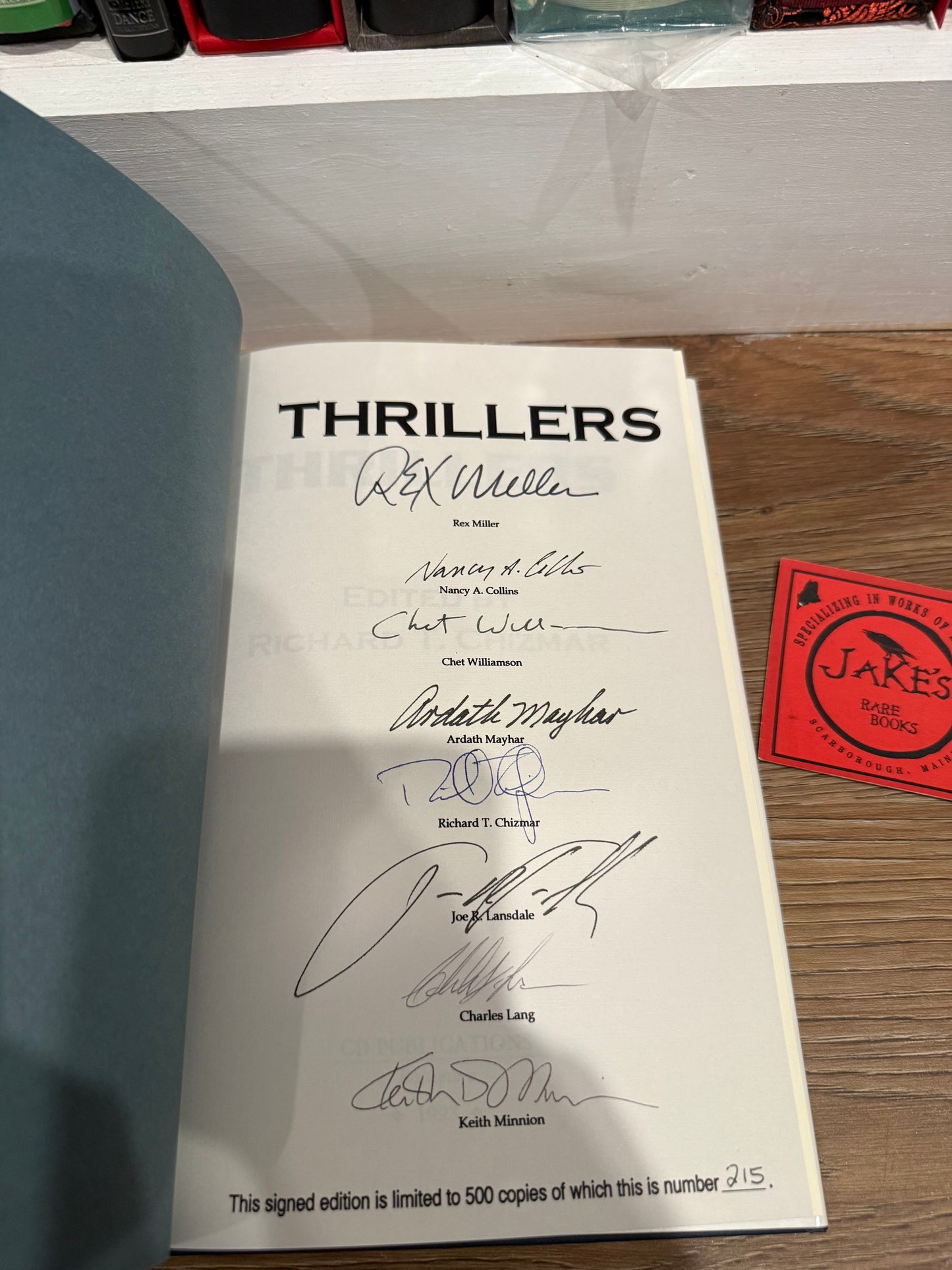 Thrillers, Edited by Richard Chizmar, Signed/Limited #215, Cemetery Dance