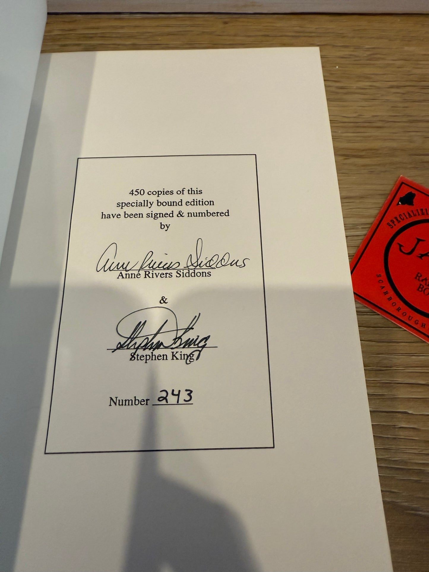 Anne River Siddons, The House Next Door, Signed/Limited #243, Betts Books