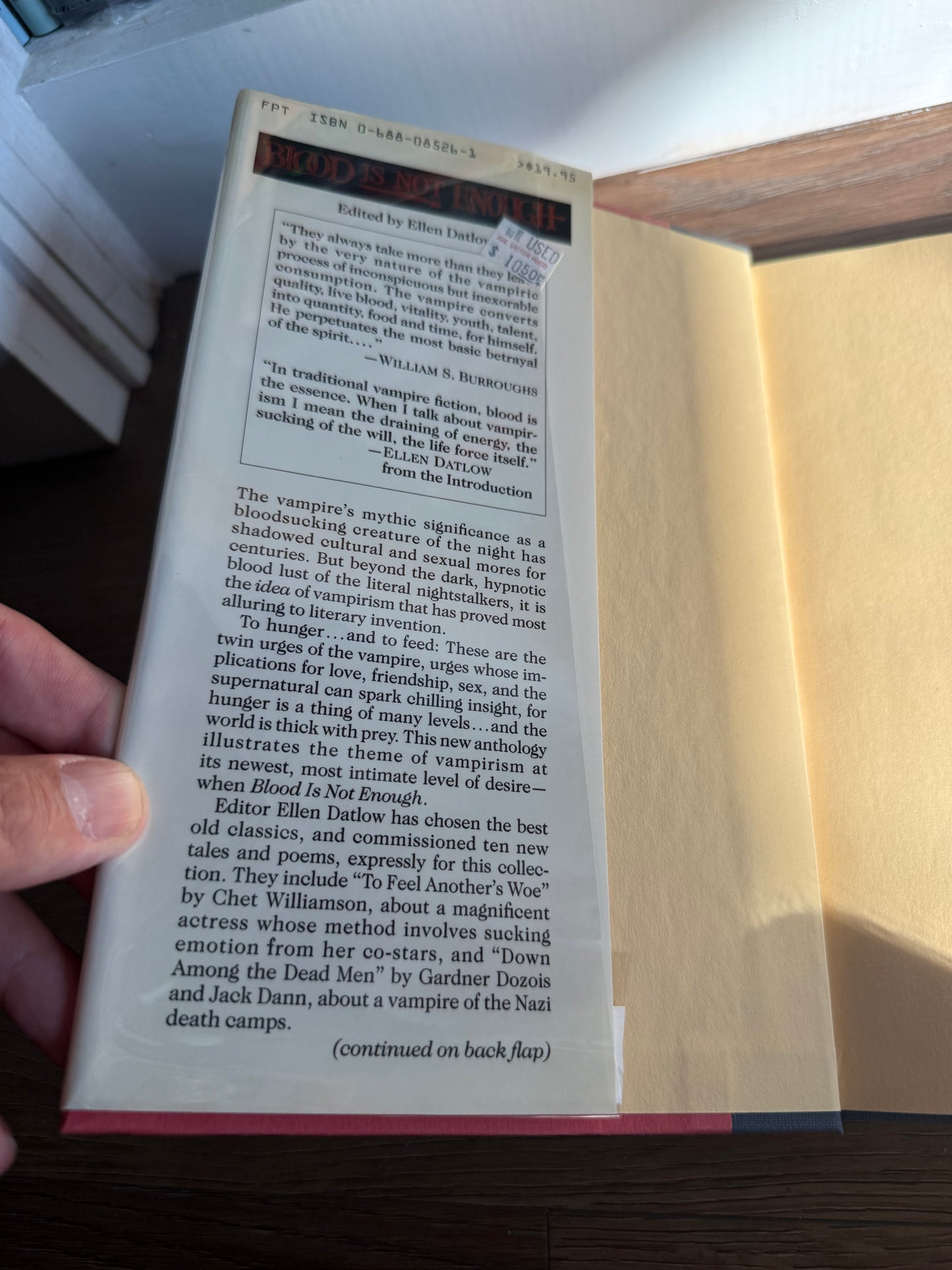Ellen Datlow, Blood is Not Enough, First Edition, William Murrow