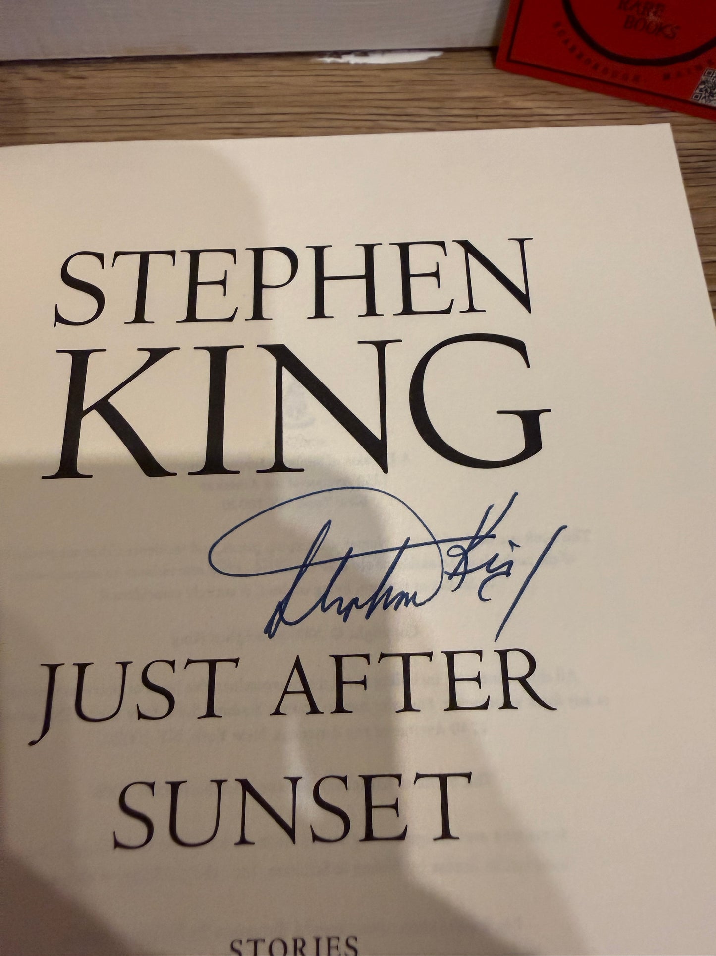 Stephen King, Just After Sunset, SIGNED Special DVD Edition, Scribner