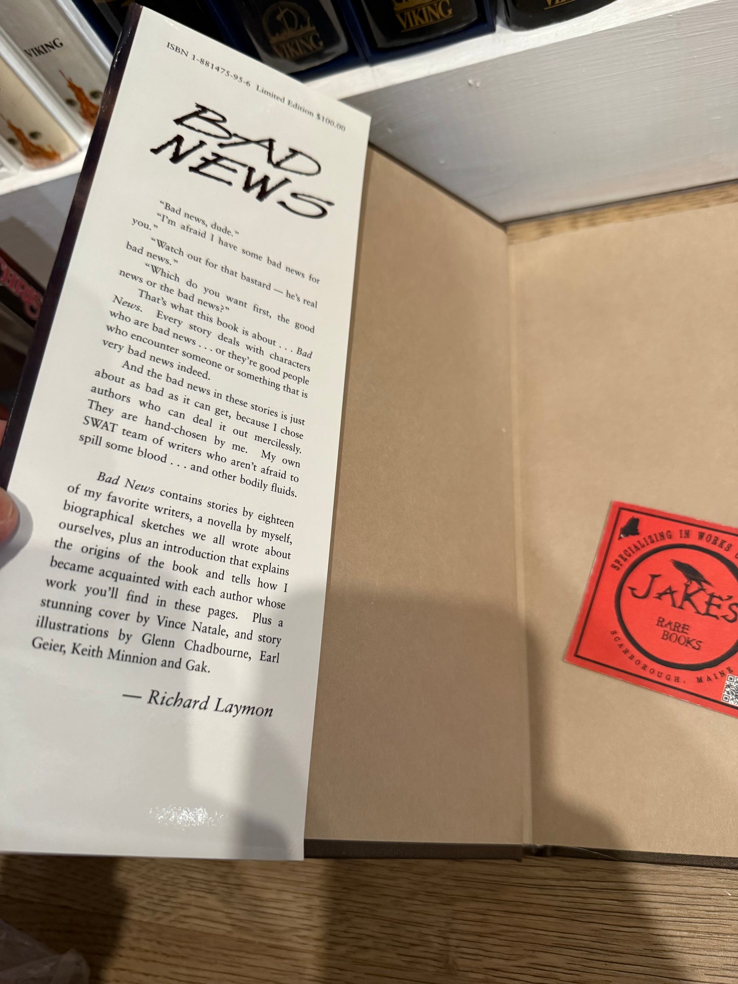 Richard Laymon, Bad News, Signed/Limited #441, Cemetery Dance