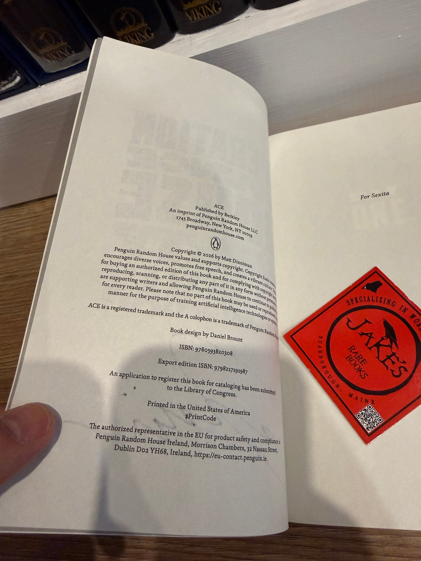 Matt Dinniman, Operation Bounce House, Uncorrected Proof/ARC, SIGNED, Ace Publishing