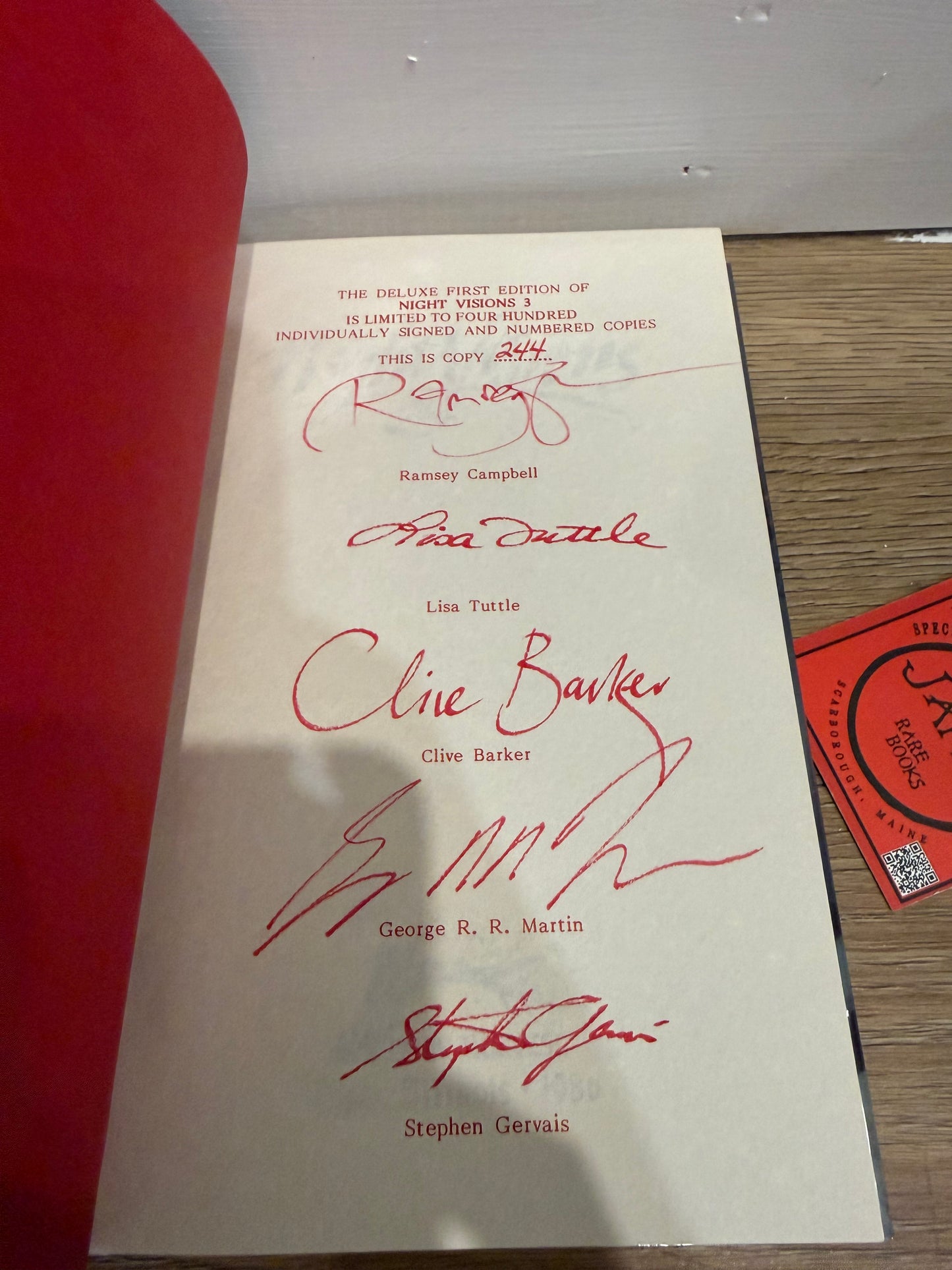 Night Visions 3, Signed/Limited #244, Dark Harvest