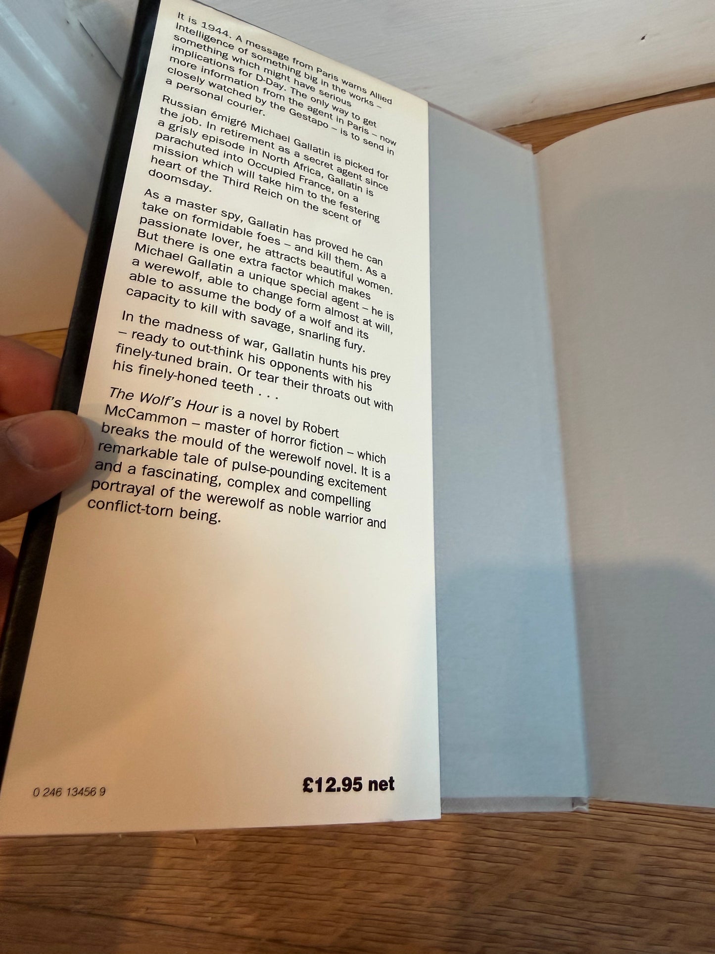 Robert McCammon, The Wolf’s Hour, UK First Edition, SIGNED, Grafton Books