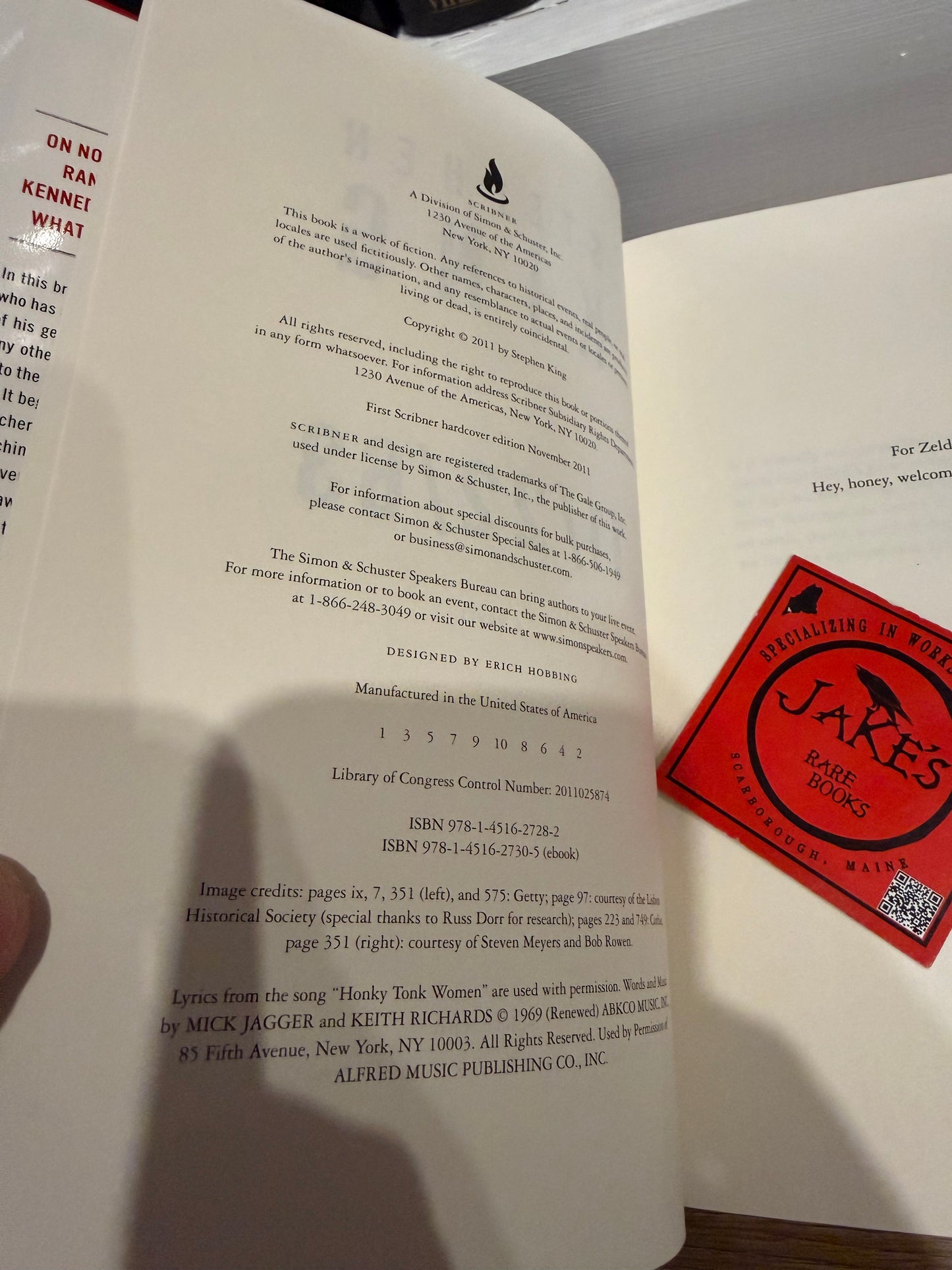 Stephen King, 11/22/63, First Edition, Scribner Publishing