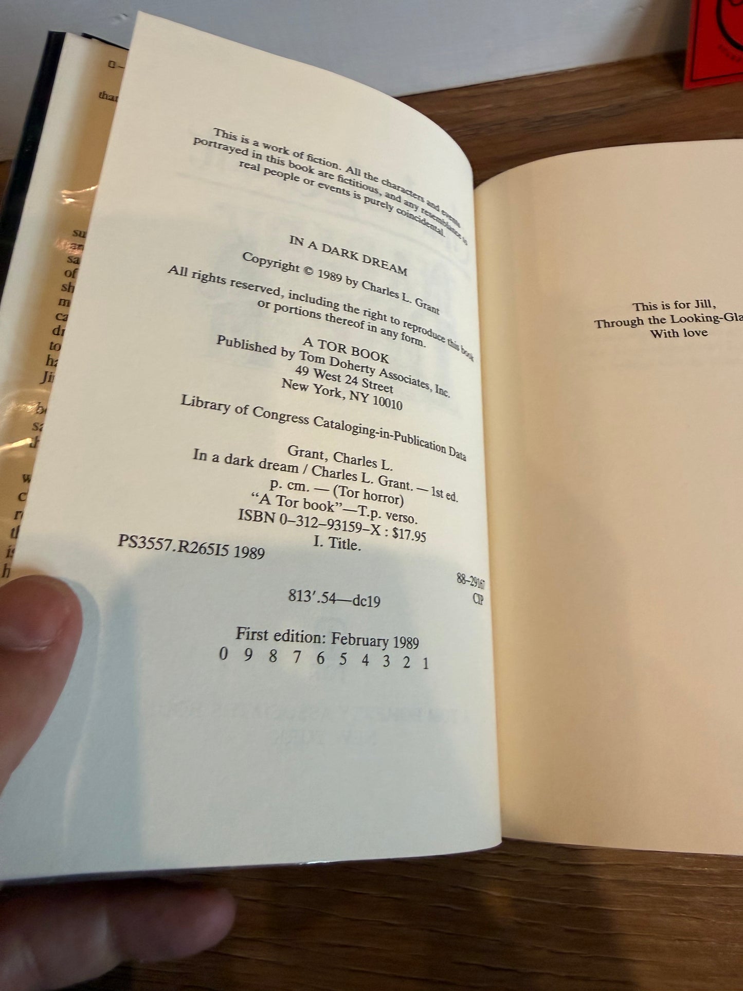 Charles L. Grant, In a Dark Dream, First Edition, Grant Publishing