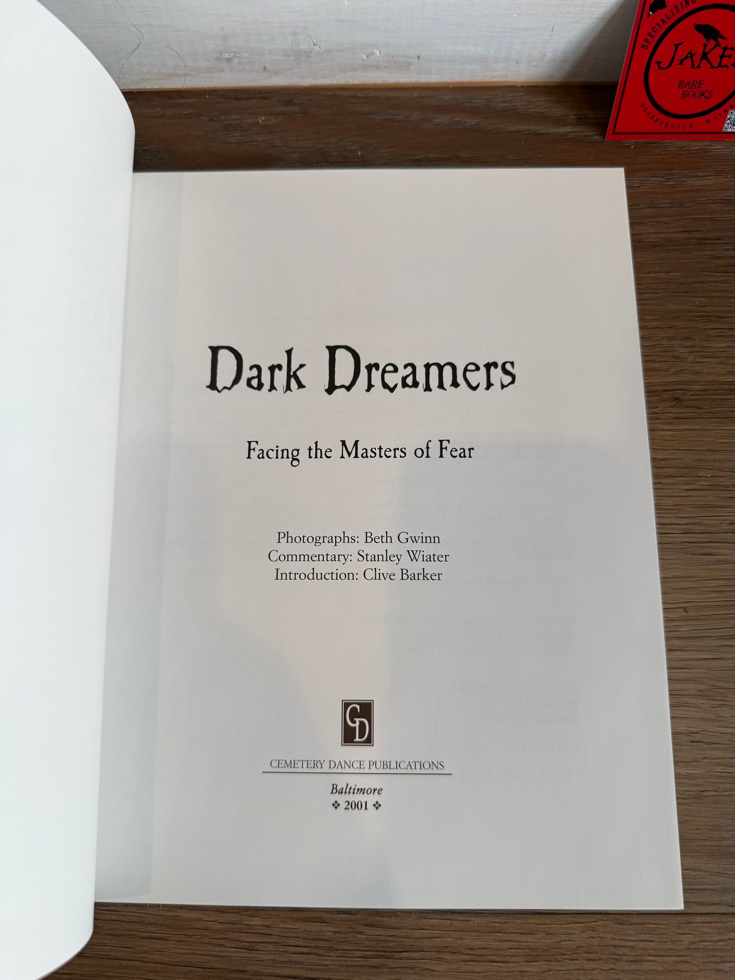 Dark Dreamers, First Trade Edition, Cemetery Dance