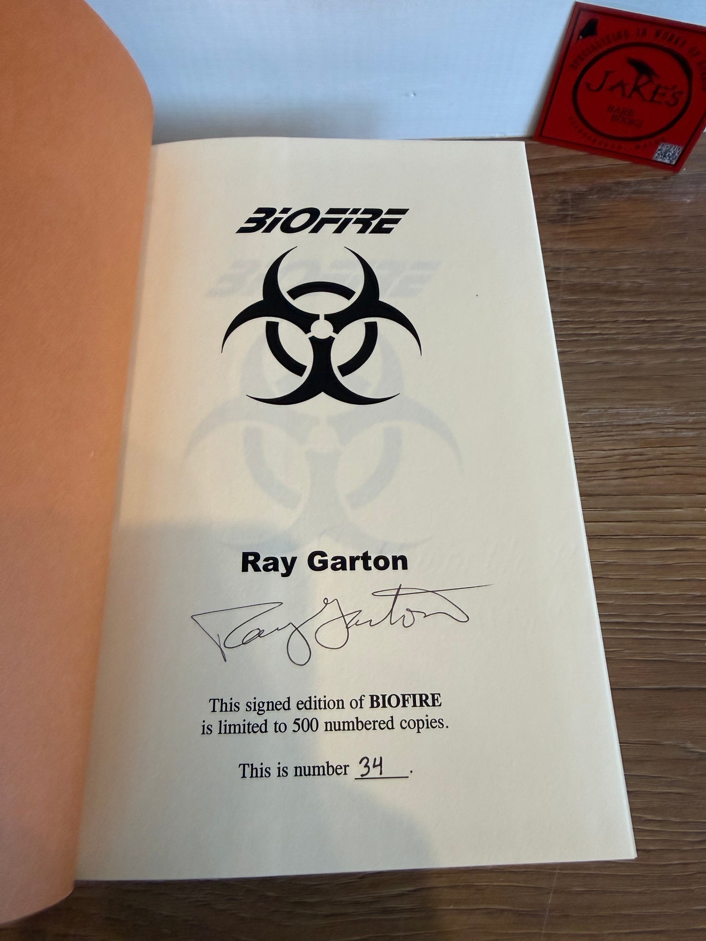 Ray Garton, Biofire, Signed Limited #34, Cemetery Dance