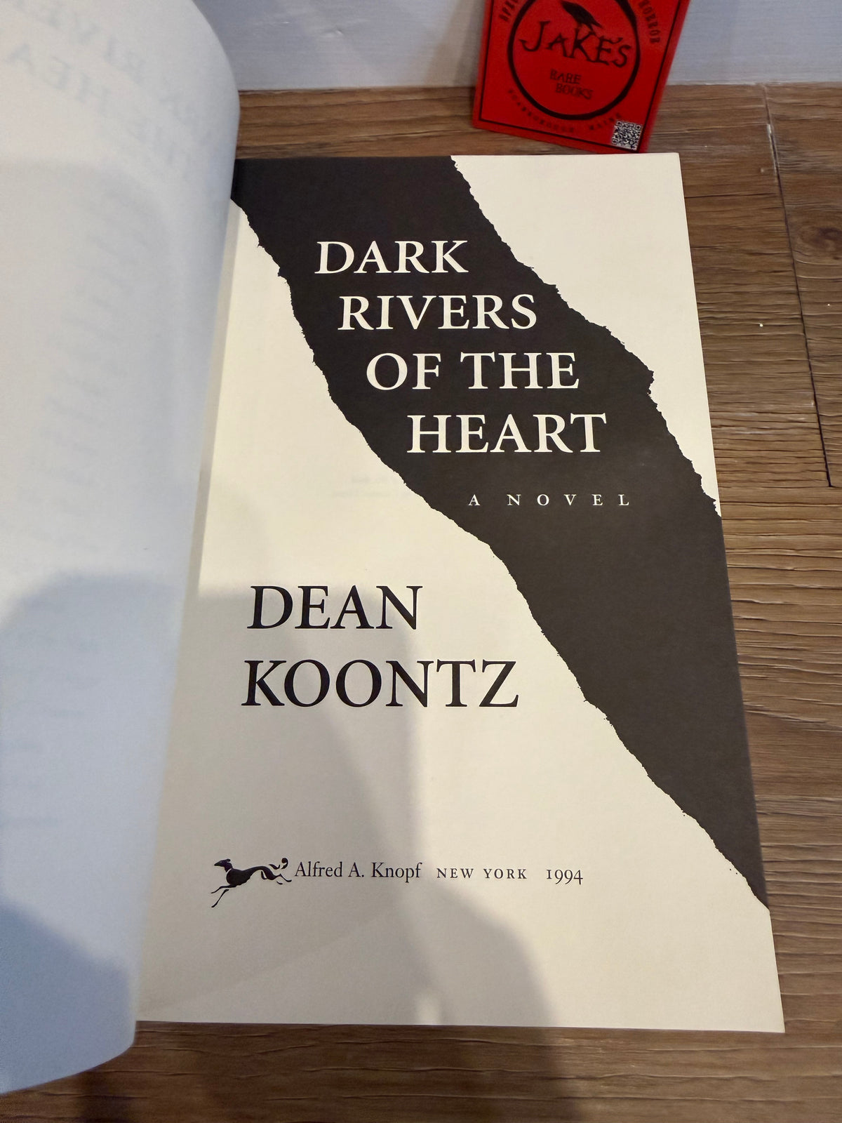 Dean Koontz, Dark Rivers of the Heart, Advance Readers Copy, Knopf