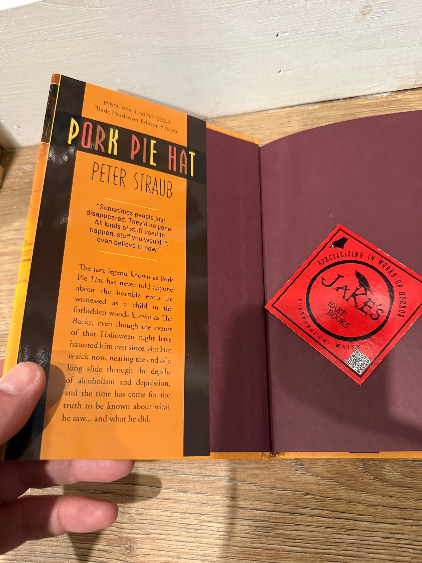 Peter Straub, Pork Pie Hat, First Edition, Cemetery Dance
