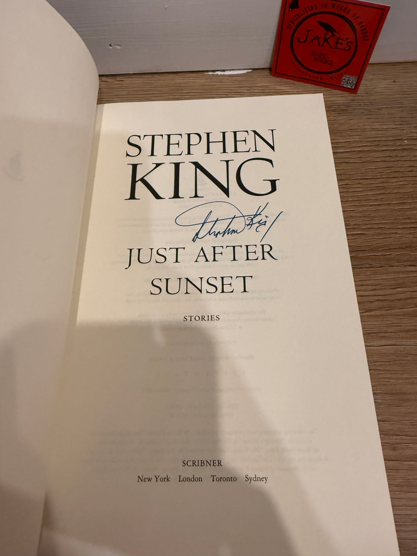 Stephen King, Just After Sunset, SIGNED Special DVD Edition, Scribner