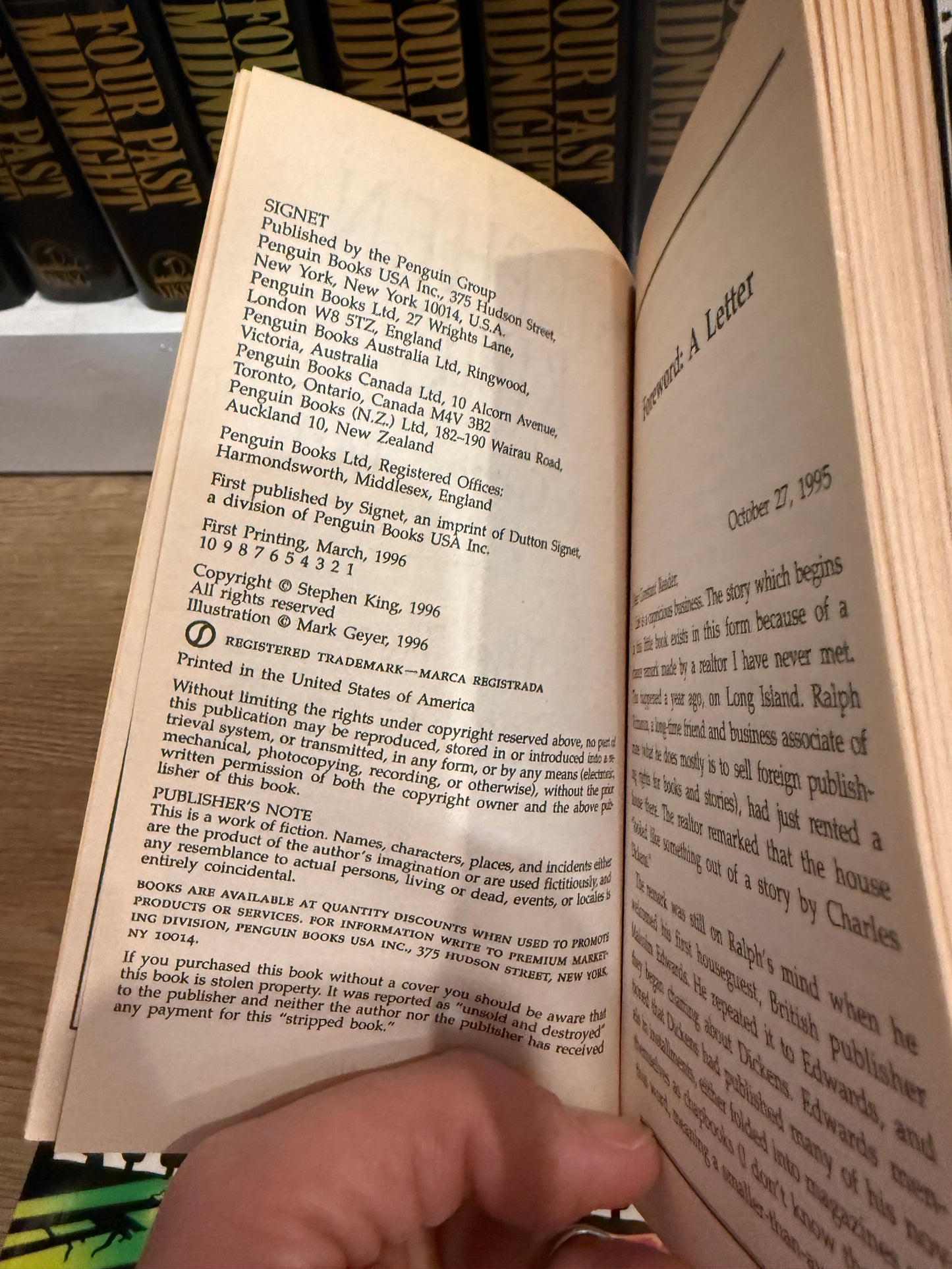 Stephen King, The Green Mile, Serial Set 1-6, First Printings, Signet