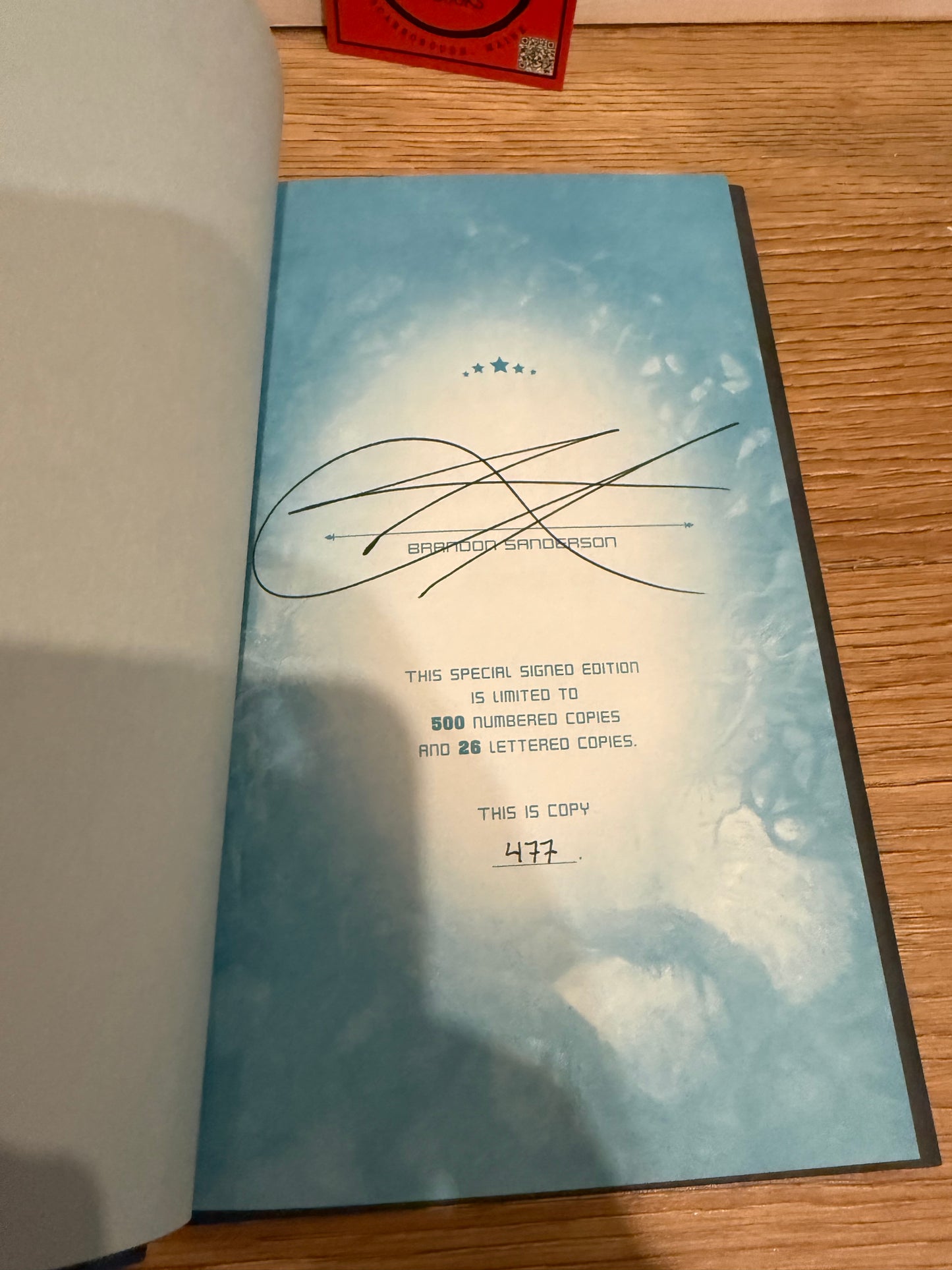 Brandon Sanderson, Matching #477, Perfect State and Shadows For Silence, Subterranean Press