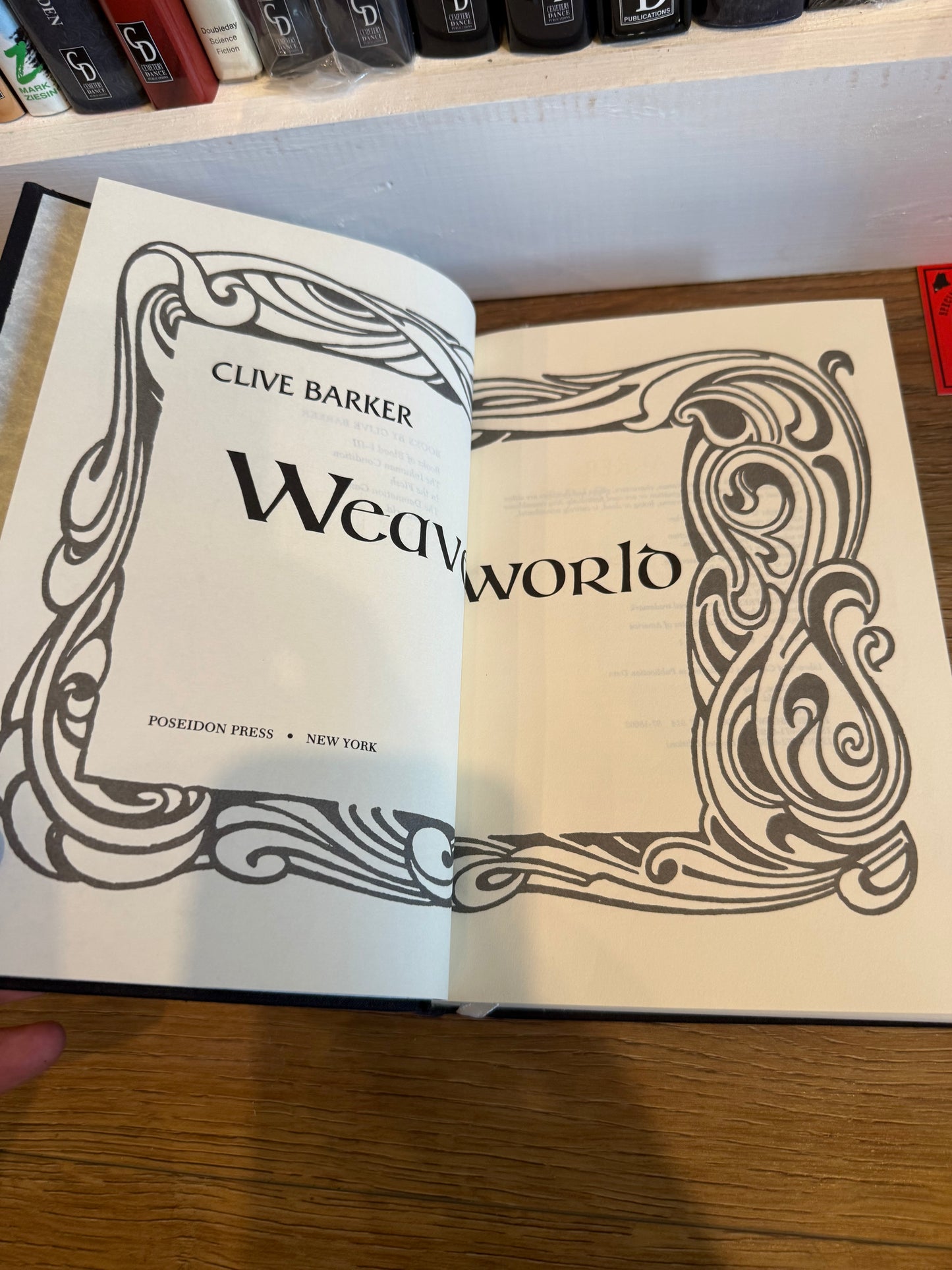 Clive Barker, Weaveworld, Signed Limited #47, Poseidon Press