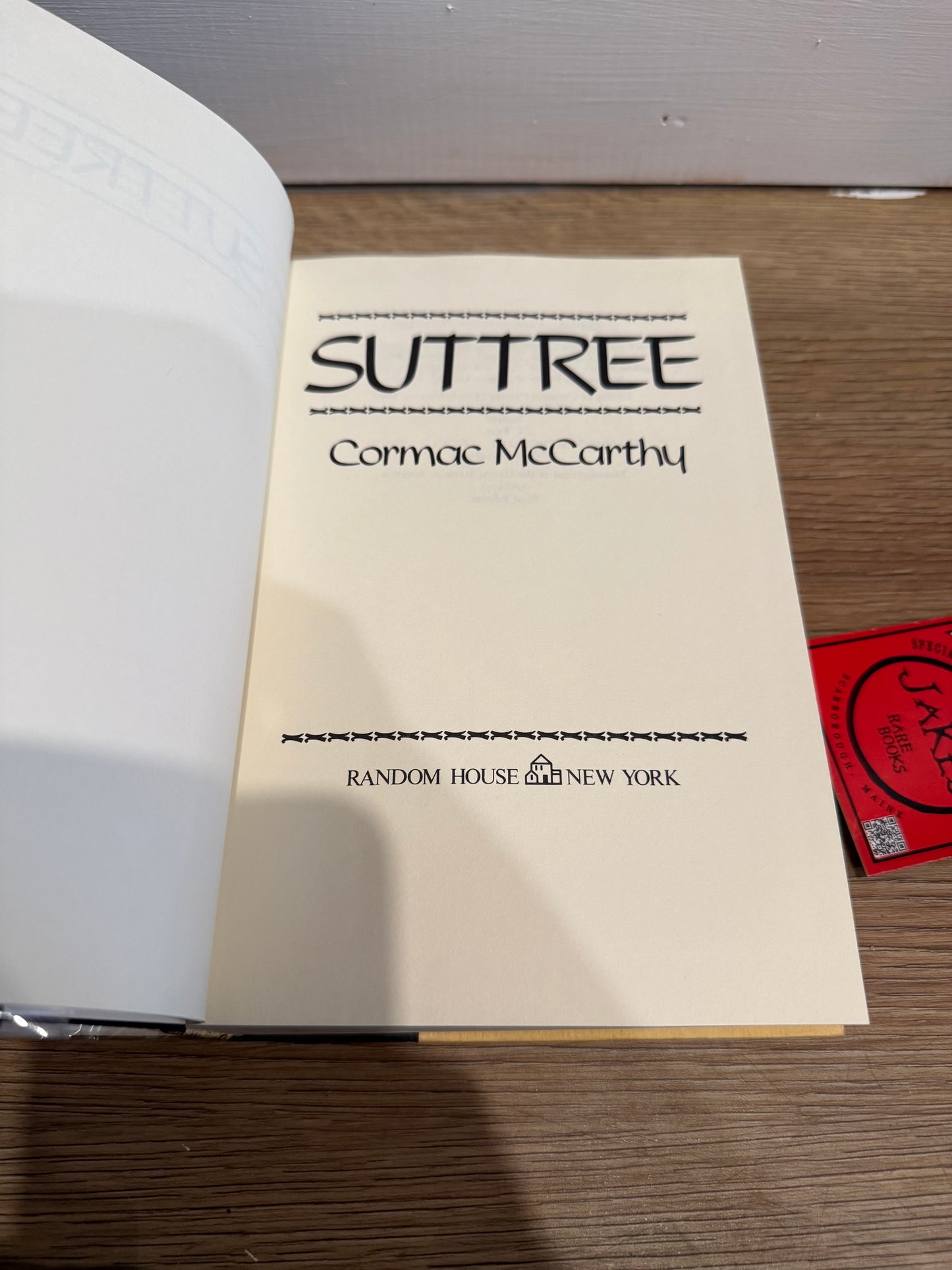 Cormac McCarty, Suttree, First Printing, Random House