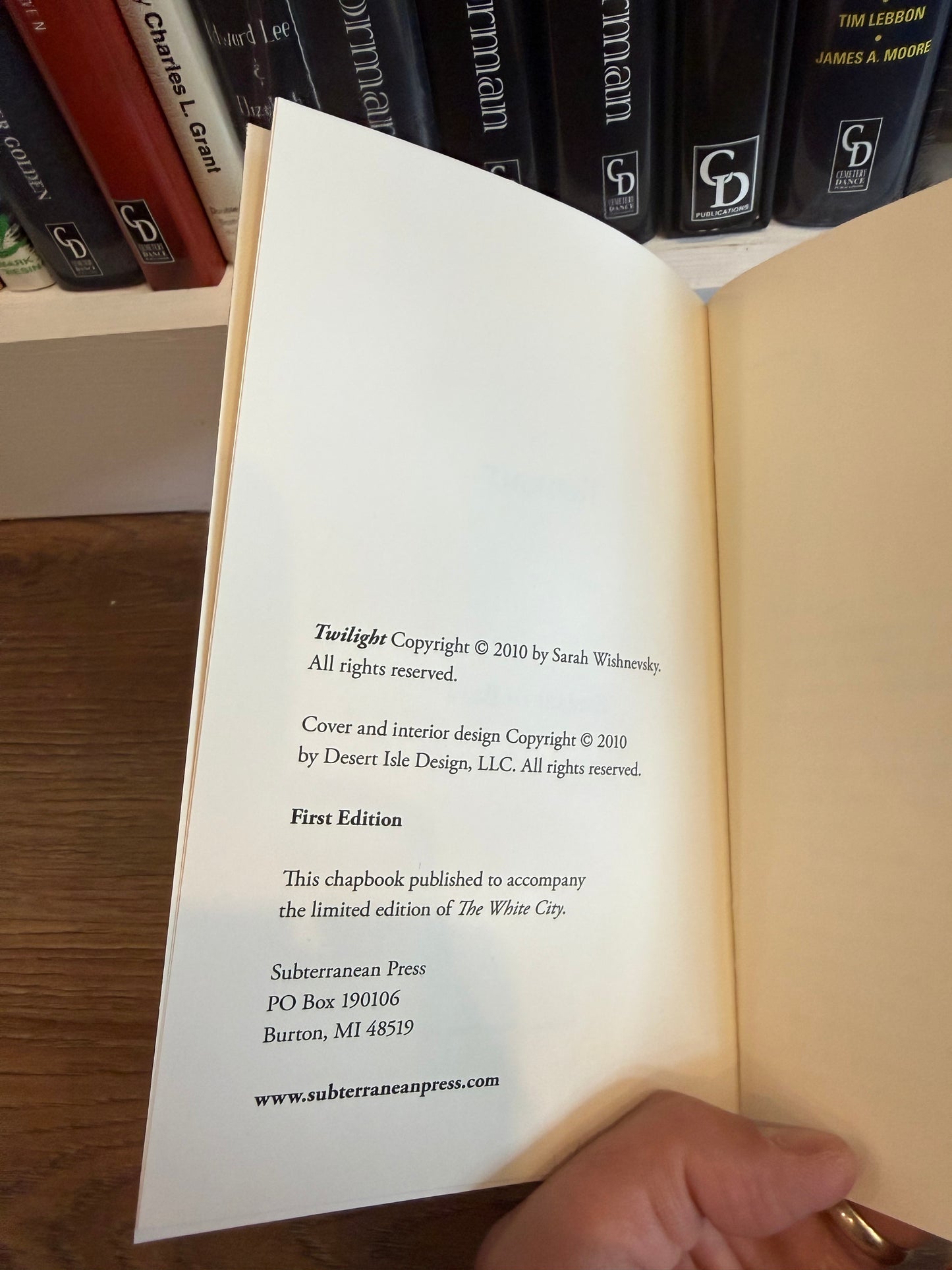 Elizabeth Bear, Twilight, Chapbook First Edition, Subterranean Press