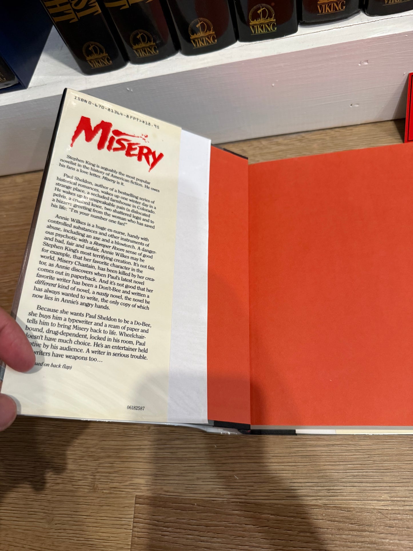 Stephen King, Misery, First Edition, Viking Publishing