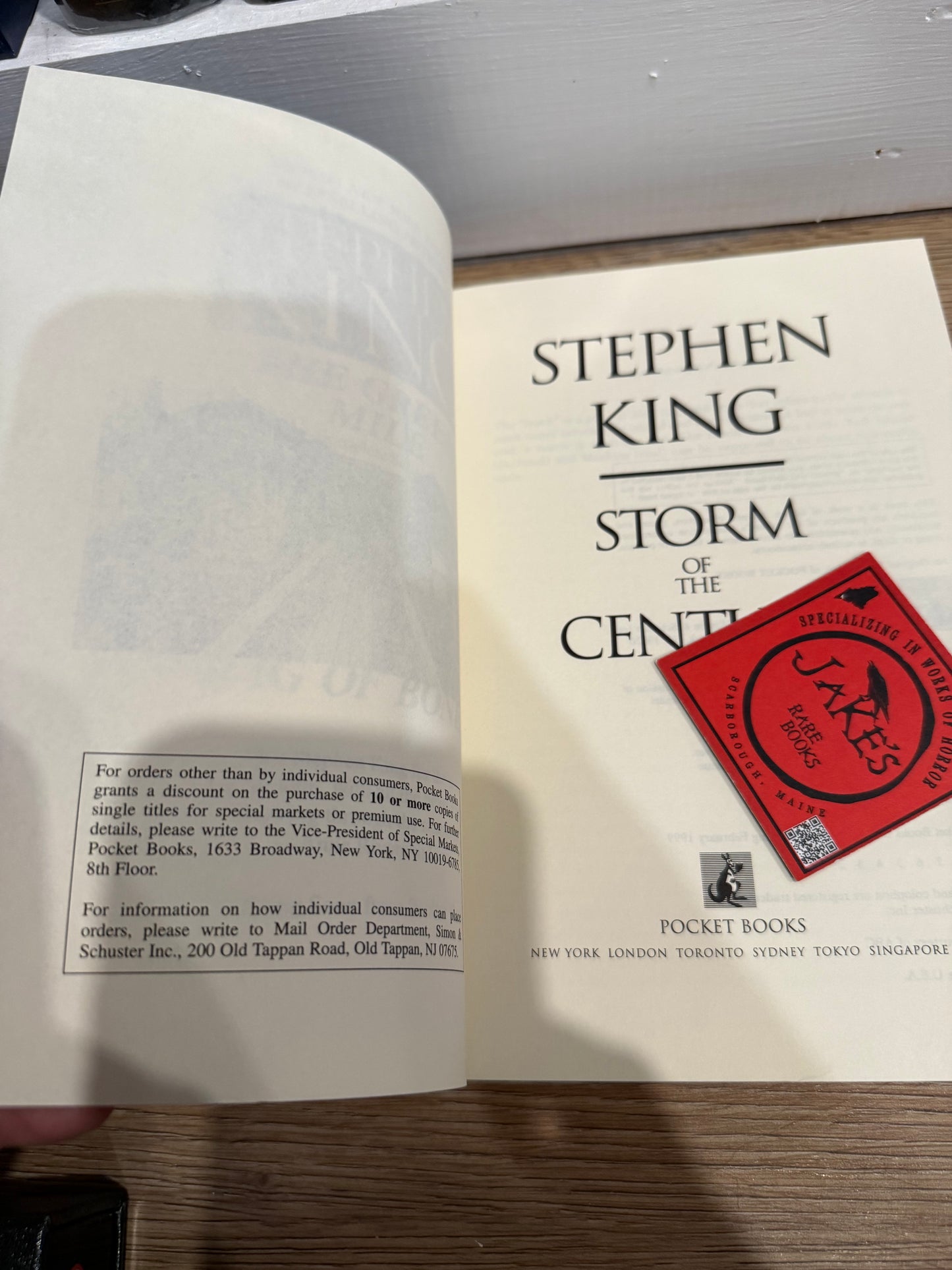 Stephen King, Storm of the Century, First Pocket Books Printing
