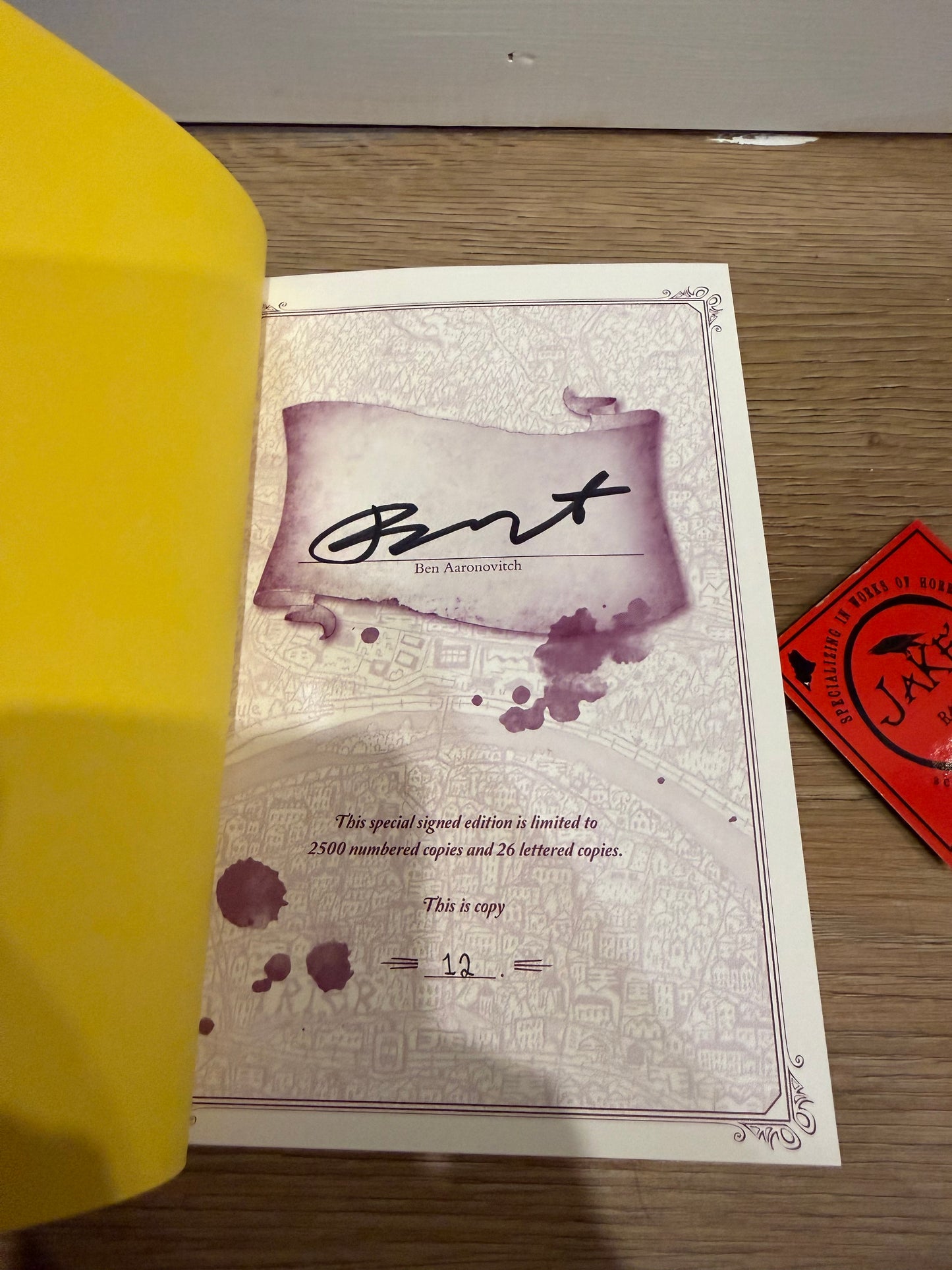 Ben Aaronovitch, The October Man, Signed/Limited #12, Subterranean Press