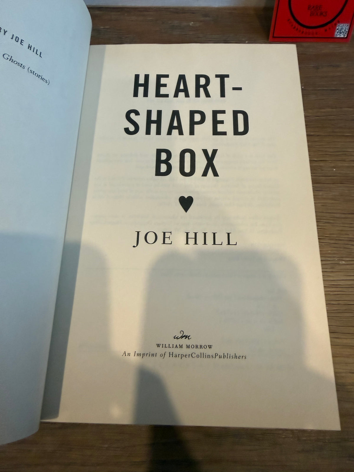 Joe Hill, Heart Shaped Box, First Edition, William Morrow