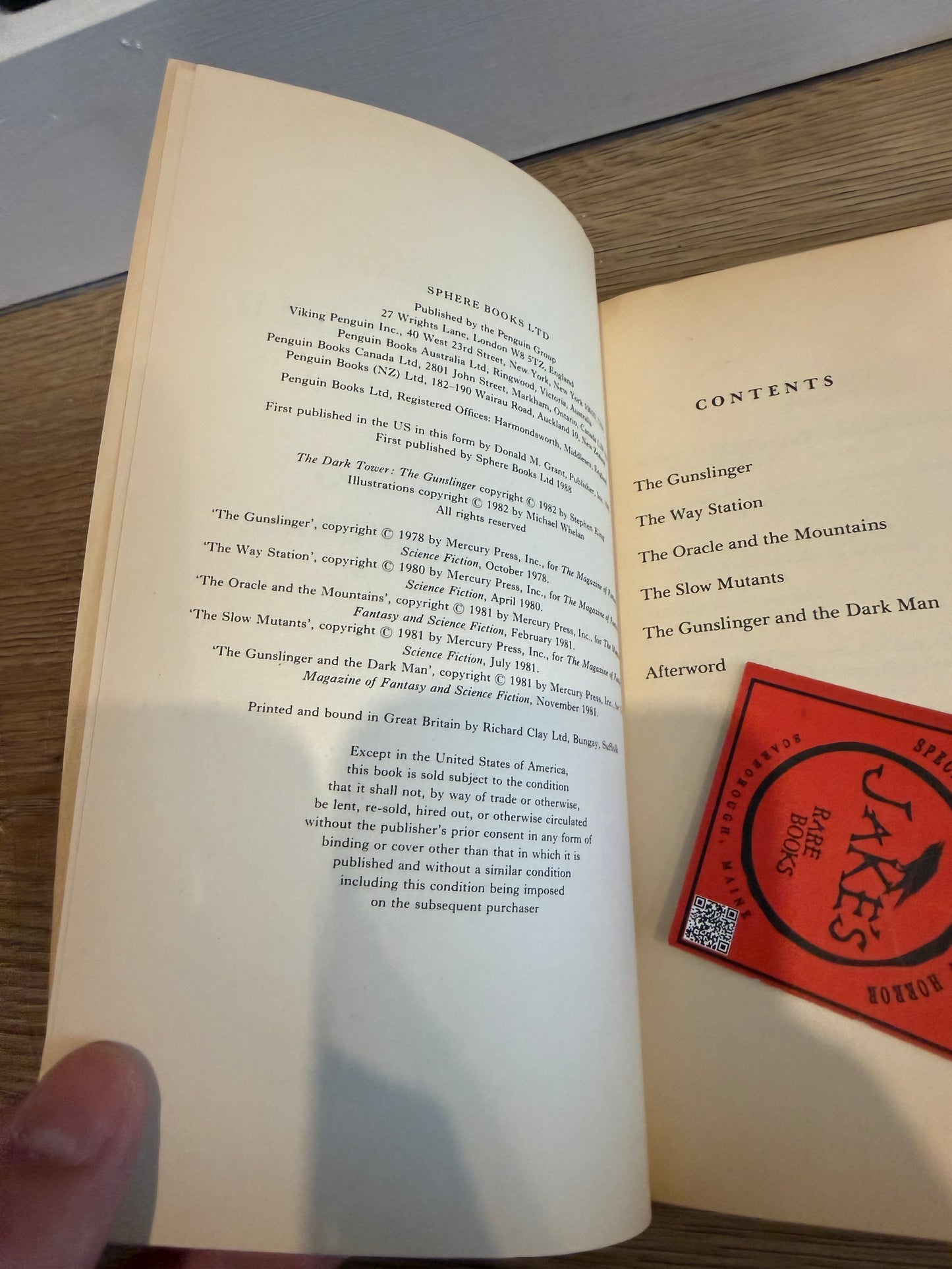 Stephen King, The Gunslinger, UK First Edition, Sphere Publishing