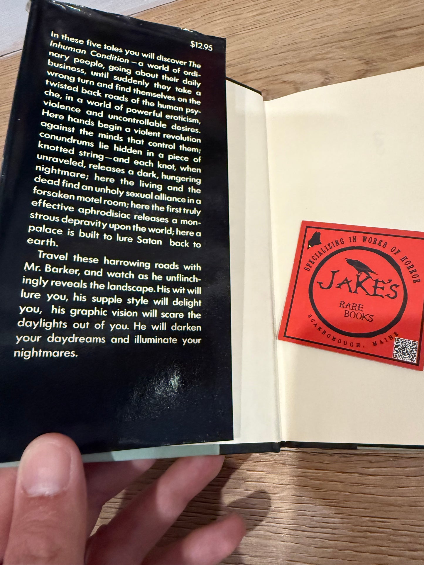 Clive Barker, The Inhuman Condition, First Edition, Poseidon Press