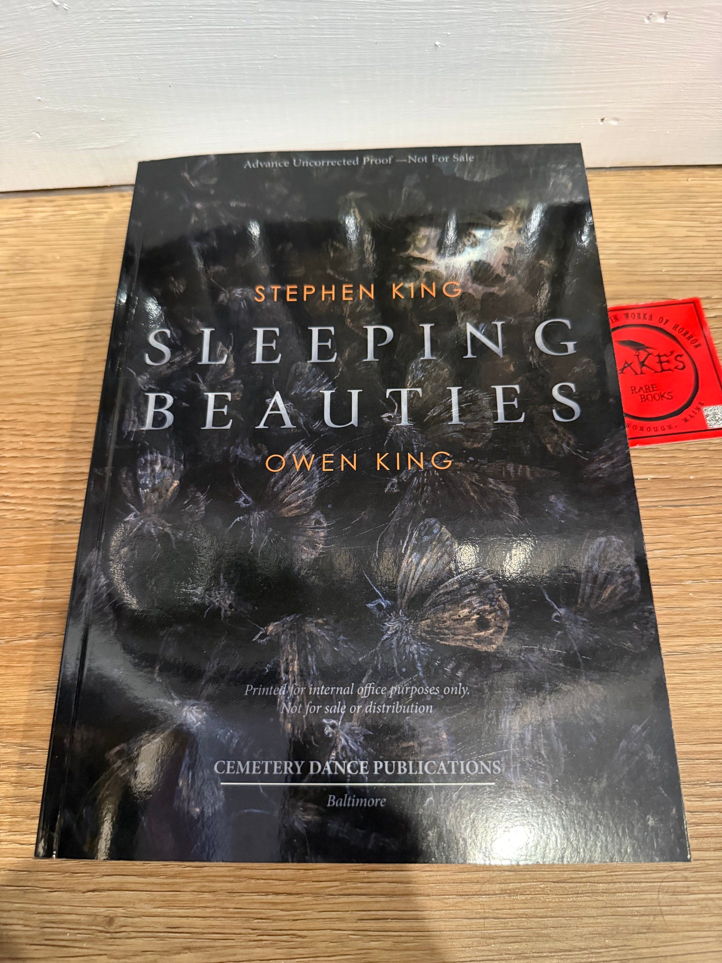 Stephen King, Sleeping Beauties, Advance Uncorrected Proof, Cemetery Dance
