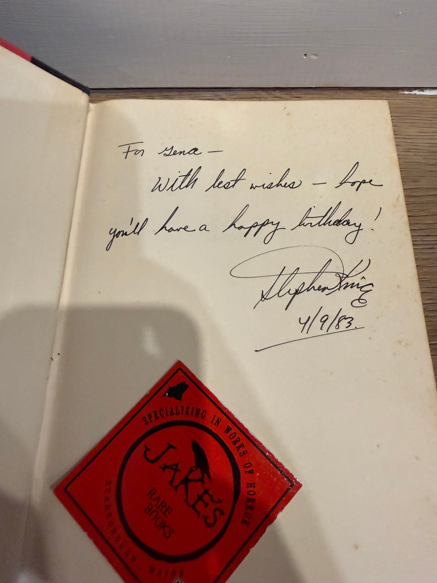 Stephen King, Christine First Edition, Inscribed, Viking