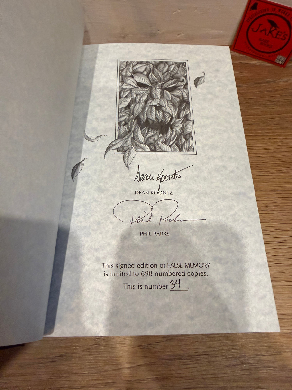 Dean Koontz, False Memory, Signed Limited #34, Cemetery Dance
