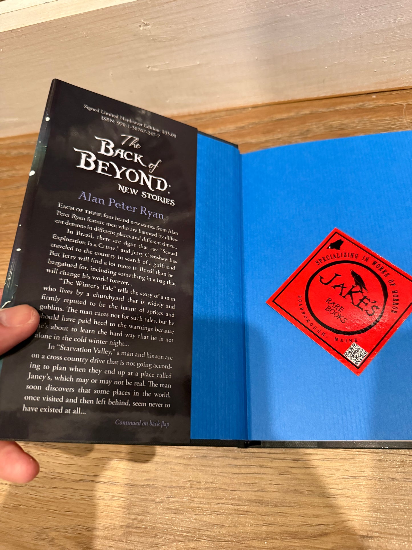 Alan Peter Ryan, The Back and Beyond, Signed/Limited, Cemetery Dance