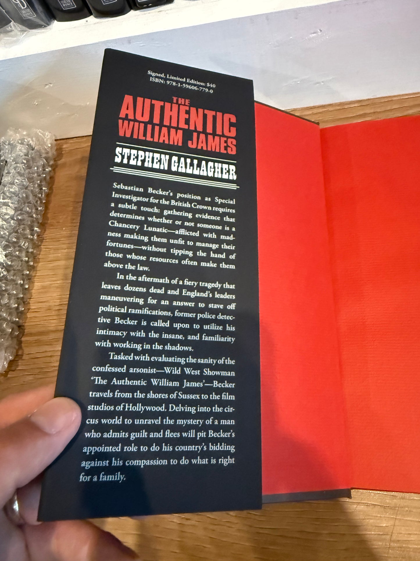 Stephen Gallagher, The Authentic William James, Signed Limited #12, Subterranean Press